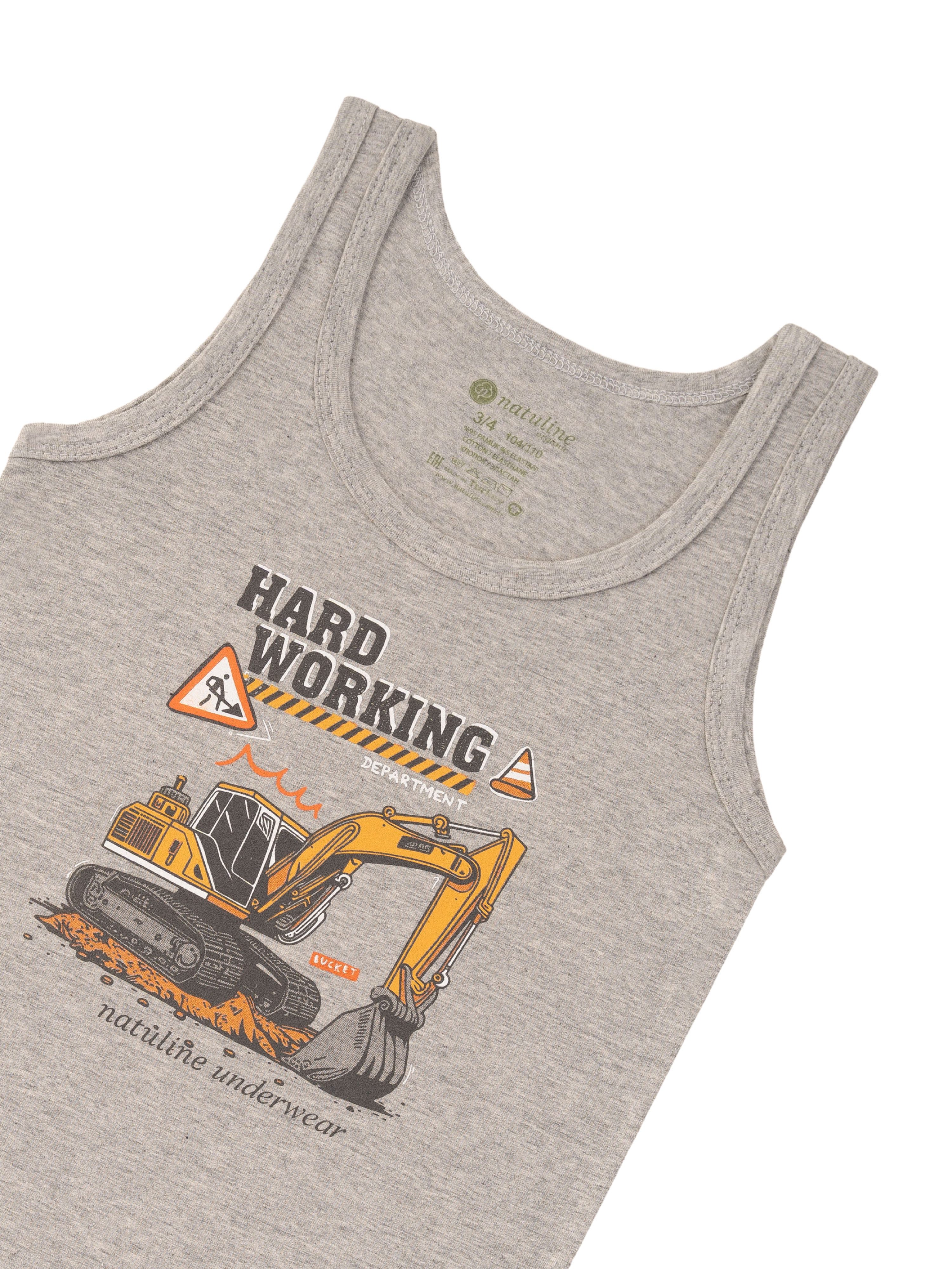 natuline Unterhemd 3er-Pack für Kinder Jungen mit Design Feinripp-Qualität (Set, 3-St., 3er-Pack) Achselshirt aus 95% Baumwolle, Rundstrickverfahren