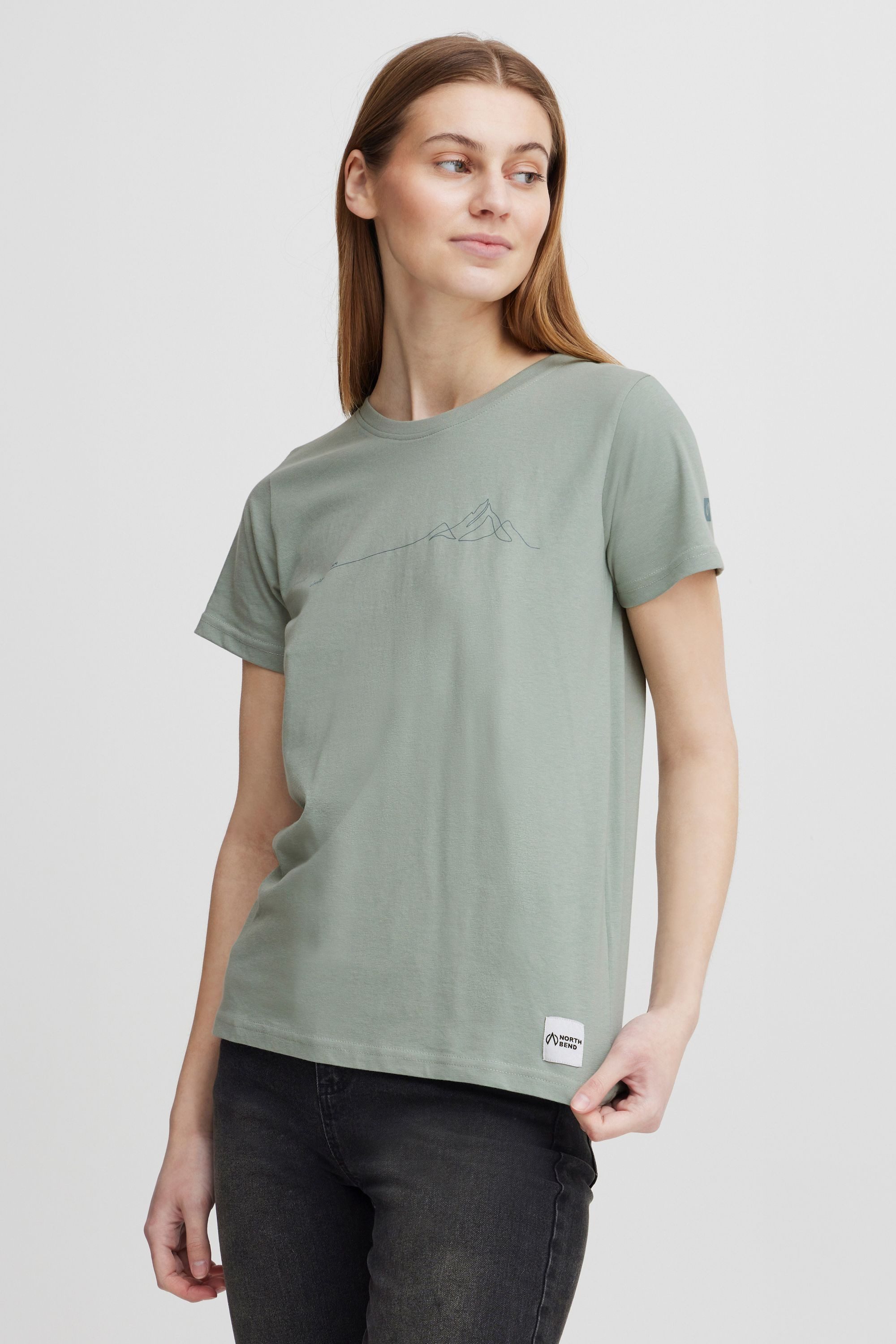 North Bend T-Shirt NBCarla W Atmungsaktives T-Shirt mit Frontprint