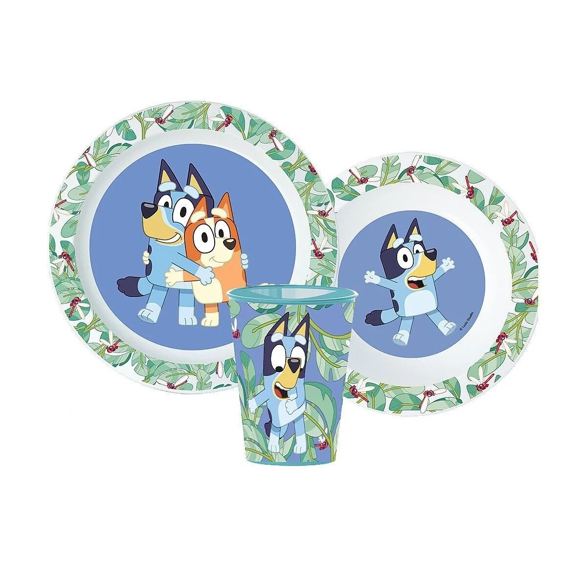 Bluey Kindergeschirr-Set Bluey Tropical Essgeschirr -Set
