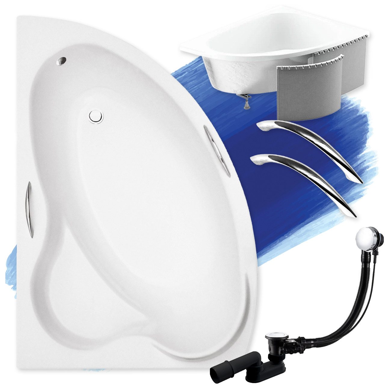 KOLMAN Badewanne Eckbadewanne Ada 140x90, (Links/Rechts), günstig online kaufen