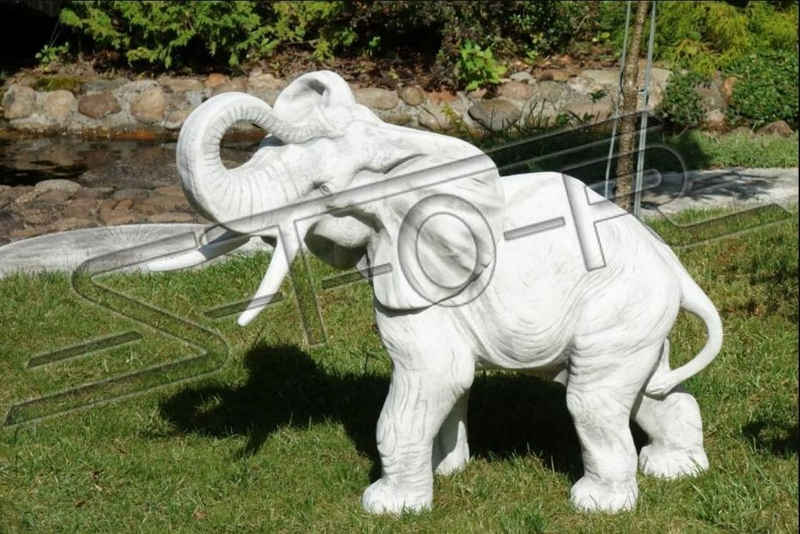 JVmoebel Skulptur Garten Dekoration Elefant Terrasse Stein Figuren Deko Skulptur Sofort (Skulptur), Made in Europa