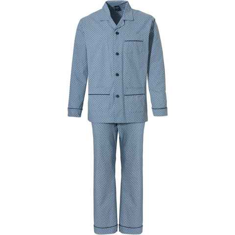 Robson Pyjama Herren Schlafanzug geknöpft (2 tlg) Auch in großen Größen Baumwolle