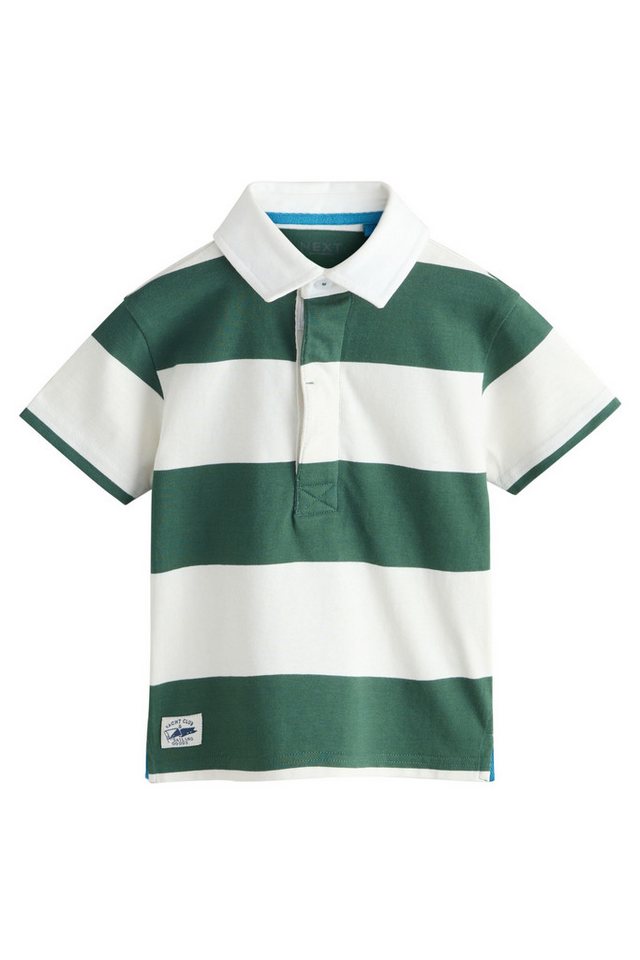 Next Poloshirt Kurzärmeliges Polo-Shirt mit Rugbystreifen (1-tlg)
