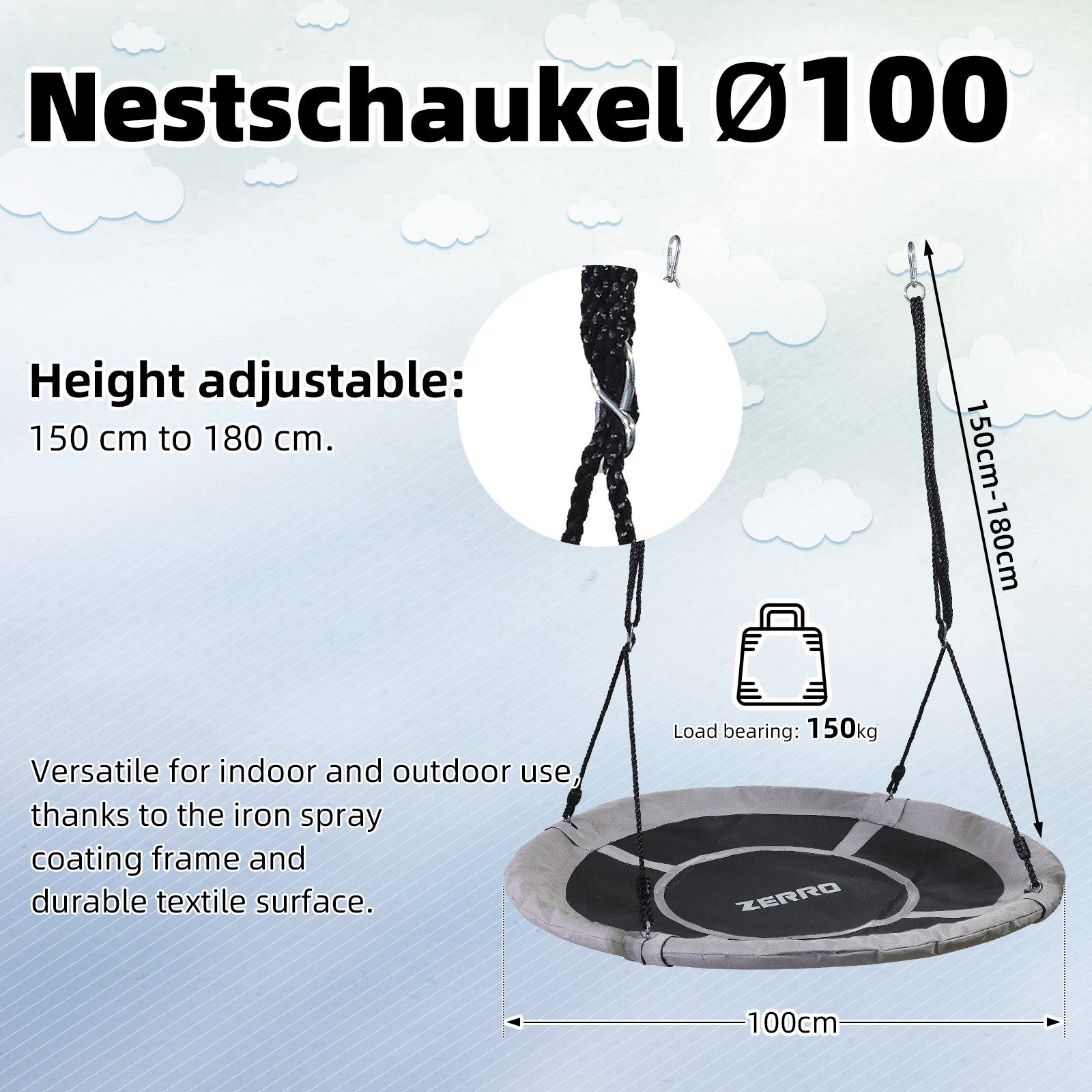 CCLIFE Nestschaukel ZERRO Nestschaukel Outdoor & Indoor für Kinder und Erwa günstig online kaufen