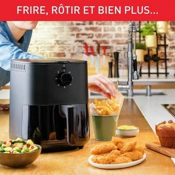 Moulinex Fritteuse Moulinex Airfryer Heißluft Fritteuse ohne Öl EZ130810 1280 W Schwarz, 1280 W