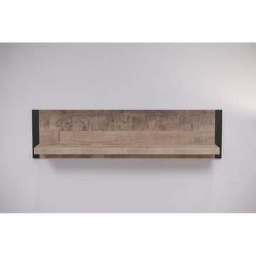 trendteam Wandboard, Wandregal Hängeregal Bücherregal Ablageregal Möbel Braun110x23x23cm