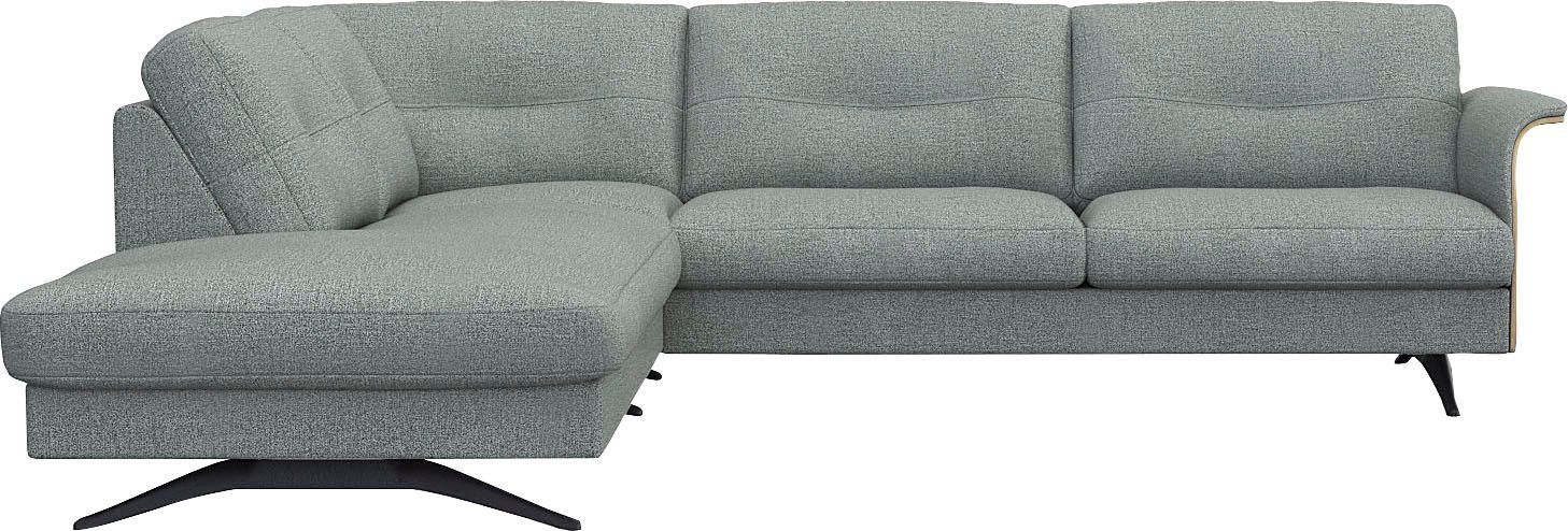 FLEXLUX Ecksofa Glow, super bequem durch hochwertigem Sitzaufbau mit Federkern, L-Form, Skandinavisches Design, In hochwertiger Verarbeitung