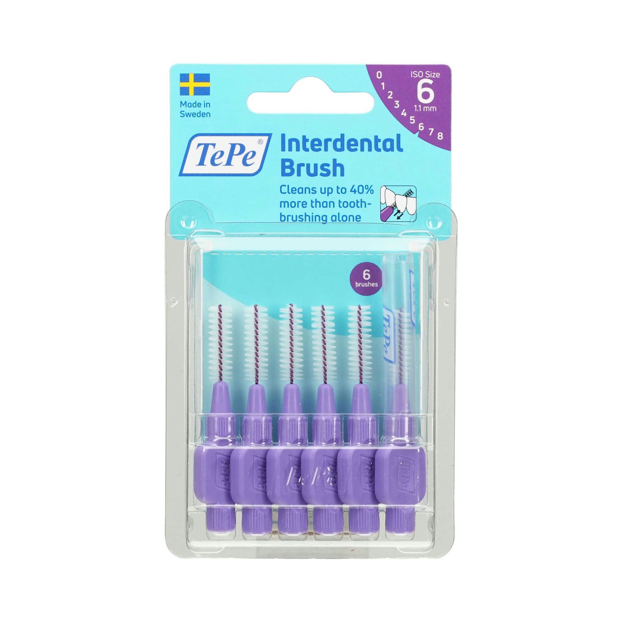 TePe Interdentalbürsten TEPE Interdentalbürste 1,1mm lila 6St