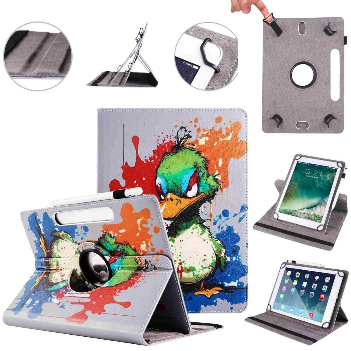 Wigento Tablet-Hülle Für Lenovo Tab M11 360 Grad Uni Motiv 5 Tablet Tasche Hülle Etuis