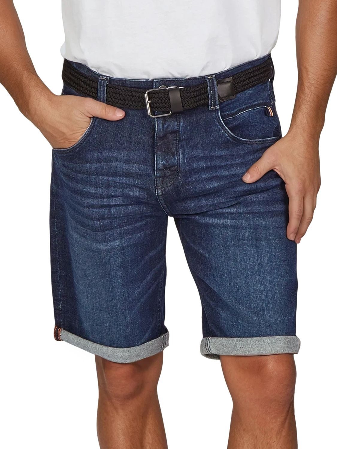 DENIMFY Jeansshorts Herren Shorts DFBo Regular Fit Bermudashorts mit Gürtel