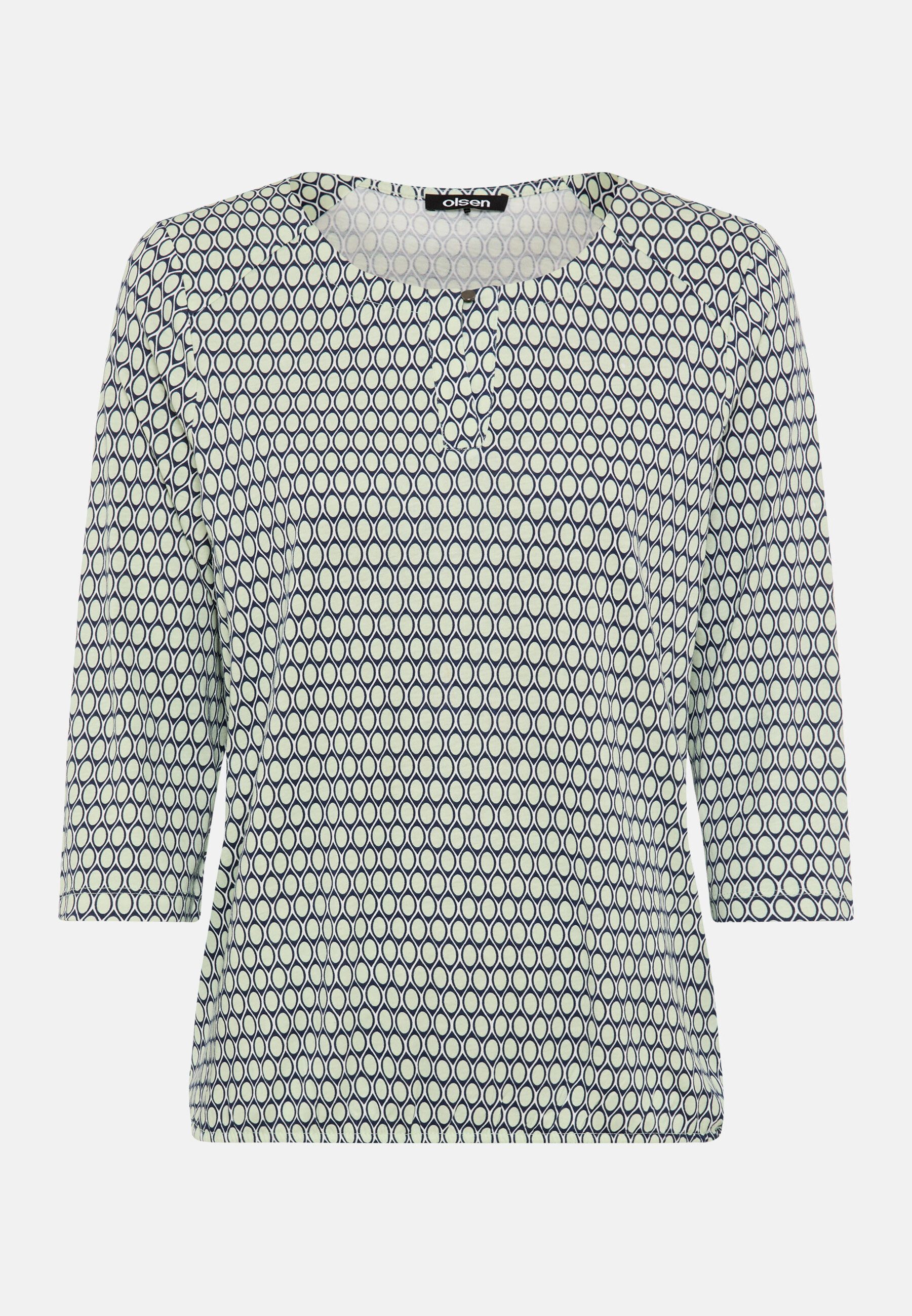 Olsen T-Shirt Shirt mit femininem Tunika-Ausschnitt