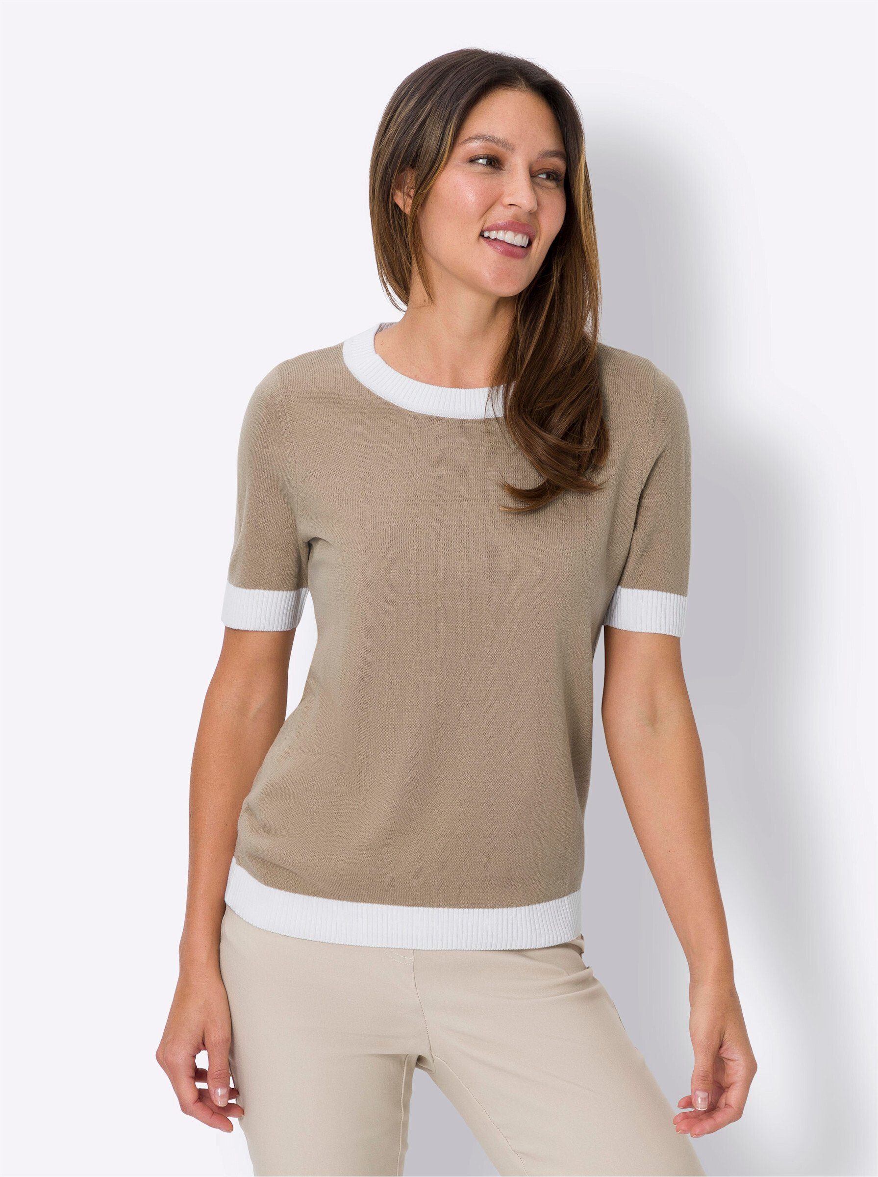 Strickpullover Kurzarm-Pullover