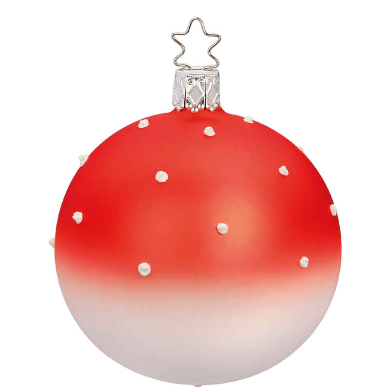 INGE-GLAS® Weihnachtsbaumkugel Lovely Dots (1 St), mundgeblasen, handbemalt