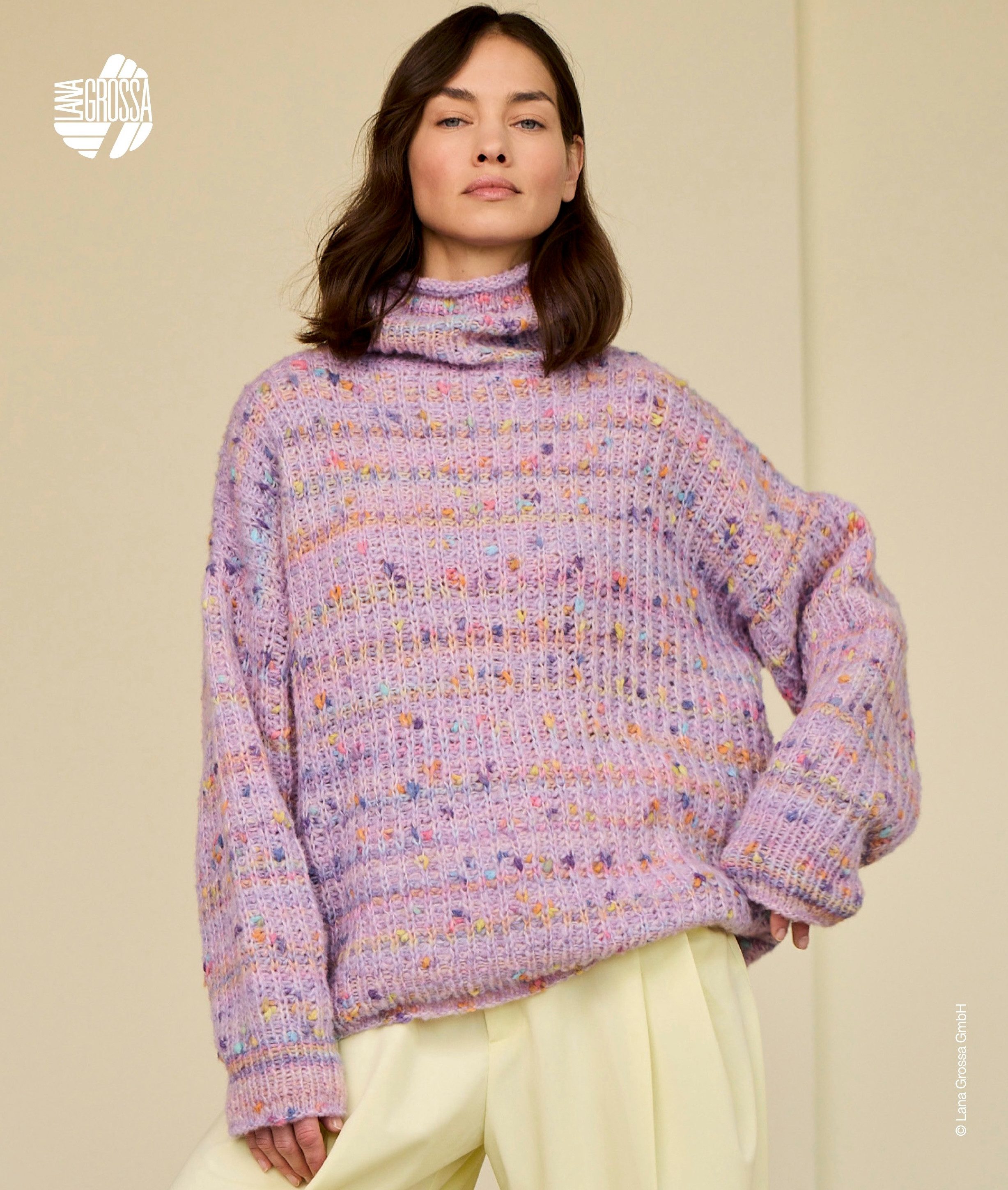 LANA GROSSA CASSATA Häkelwolle, 175 m (Flauschiges Effektgarn mit bunten Farbspots aus Baumwolle), 50 g