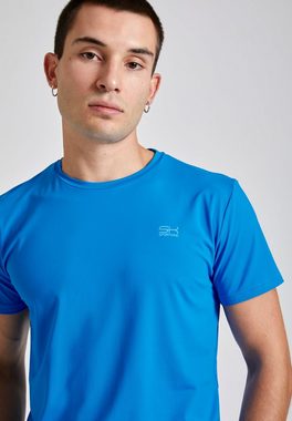 SPORTKIND Funktionsshirt Tennis T-Shirt Rundhals Herren & Jungen cyan blau