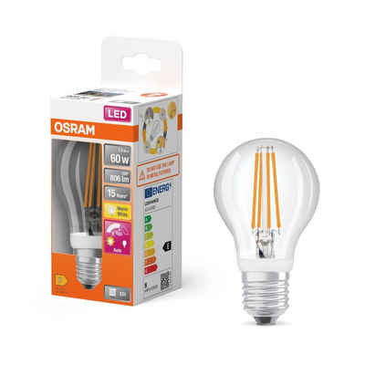 Osram LED-Leuchtmittel E27 LED LAMPE STAR MOTION SENSOR, E27, Warmweiß