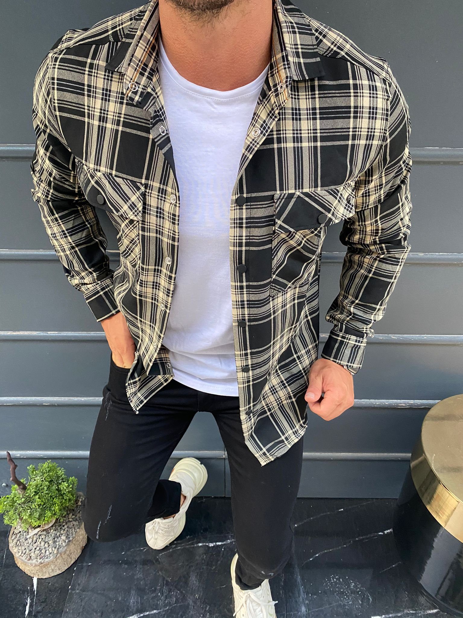 Megaman Jeans Karohemd Megaman Herren Holzfäller günstig online kaufen