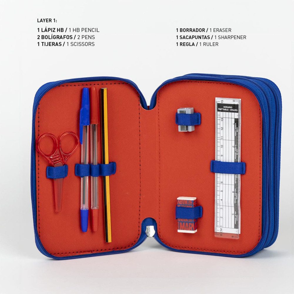 The AVENGERS Federmäppchen Avengers Team gefülltes 3-lagiges Federmäppchen