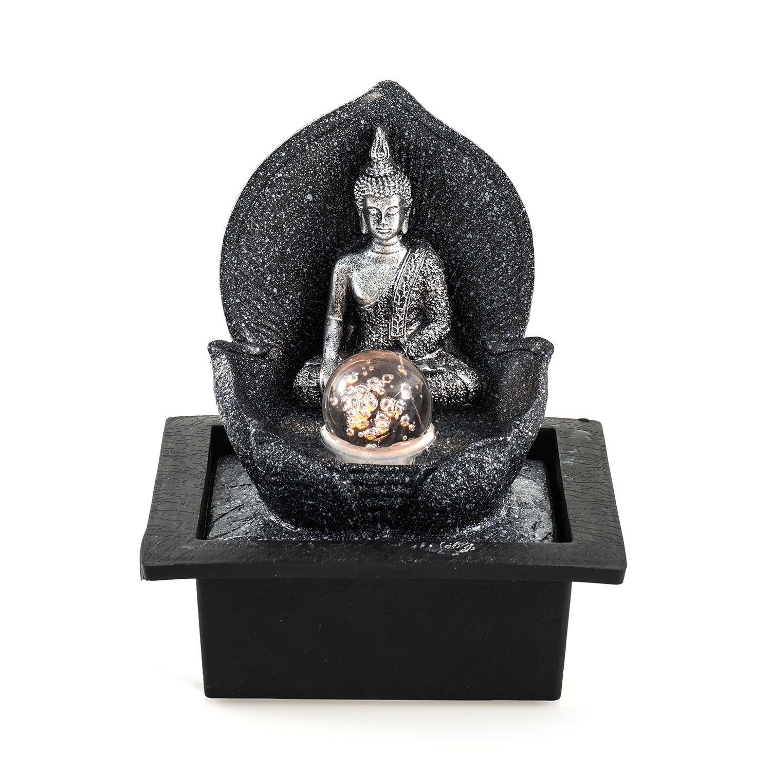 pajoma® Zimmerbrunnen Silver Buddha Höhe 26 cm