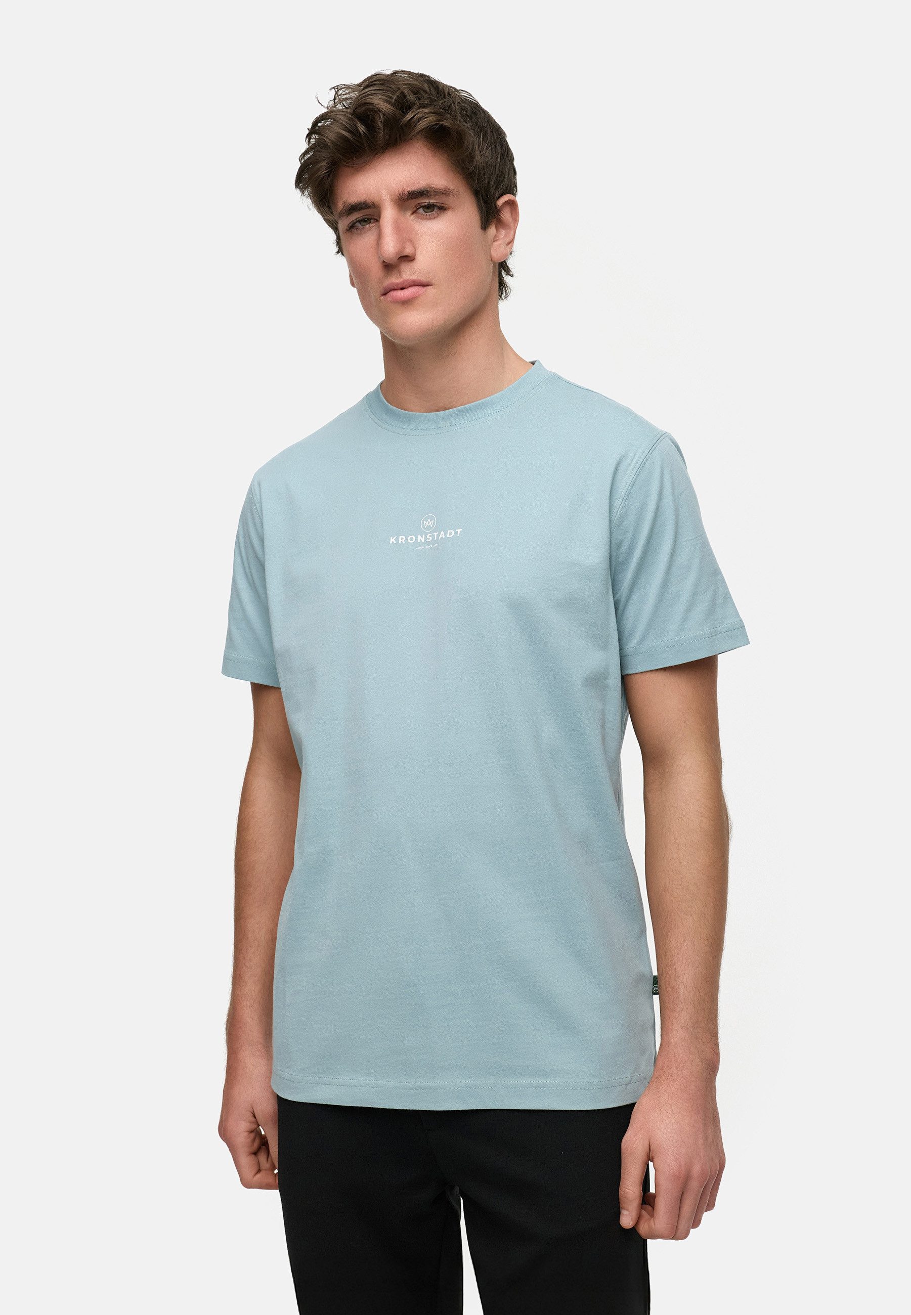 Kronstadt T-Shirt Herren KSConrad Shirt Tee Herrenshirt Organic T-Shirt mit Rundhals-Ausschnitt aus 100% Bio-Baumwolle