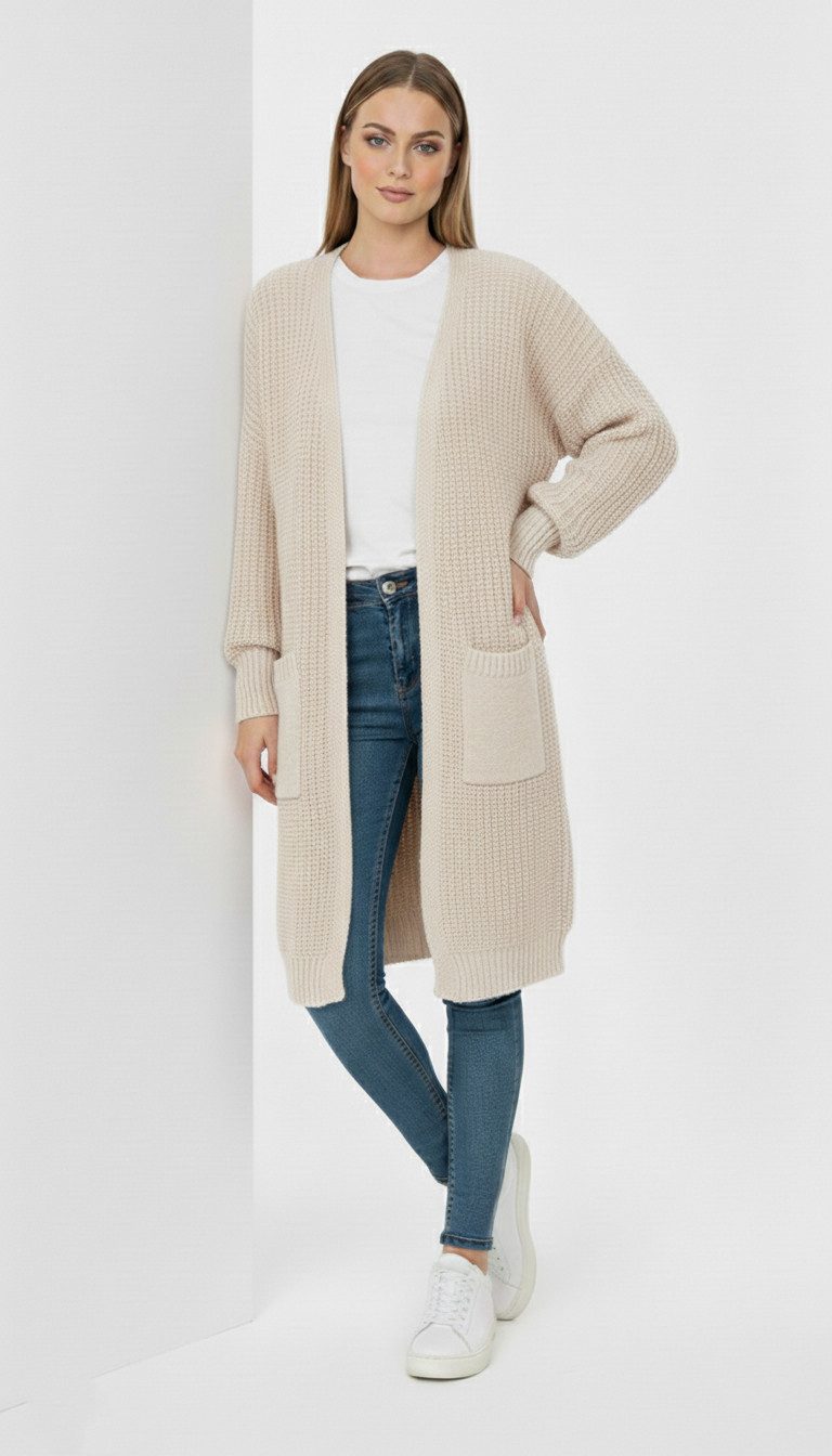 Kendindza Collection Cardigan Cardigan Damen Knielang günstig online kaufen