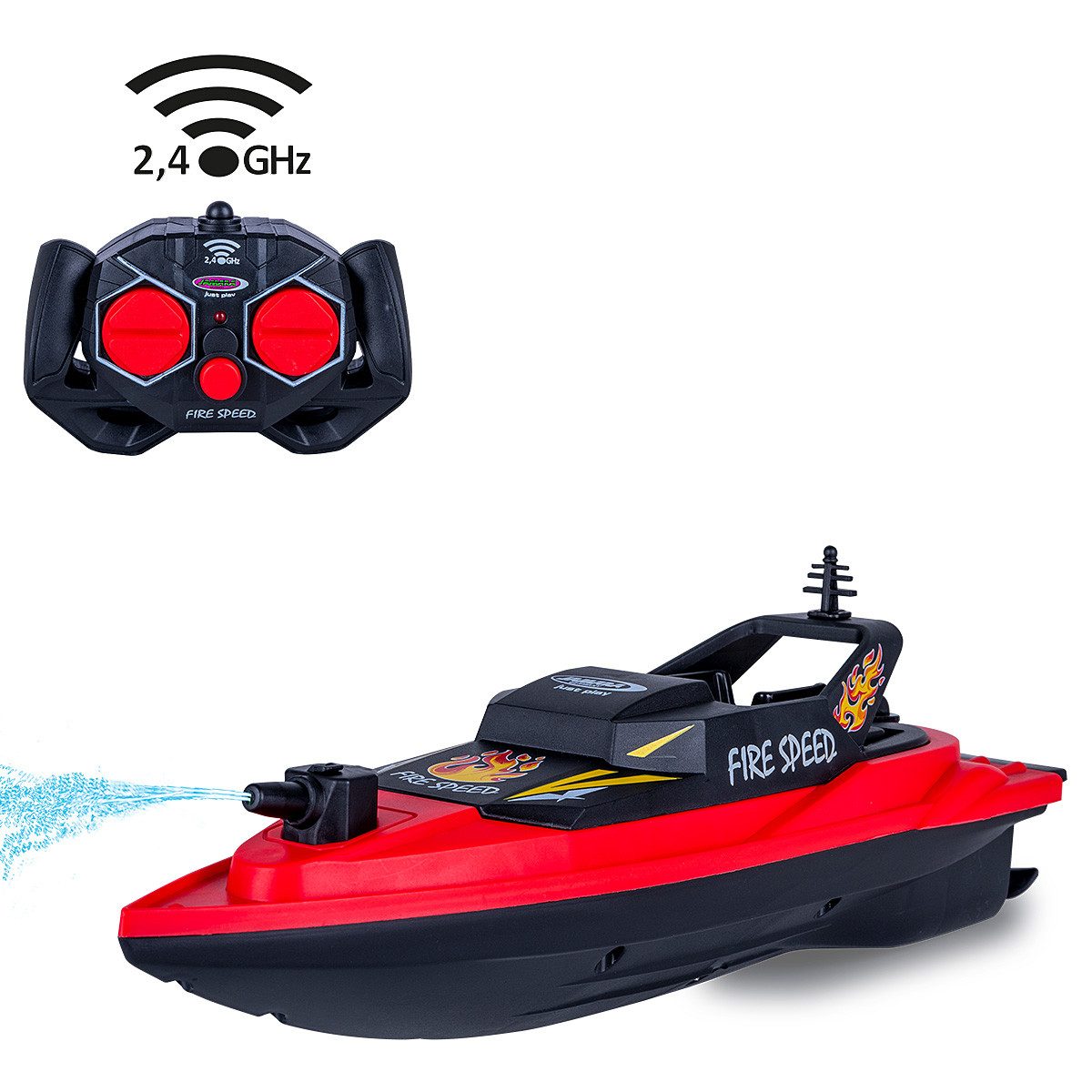Jamara RC-Boot Feuerlöschboot Fire Speed 2,4GHz mit Spritzfunktion
