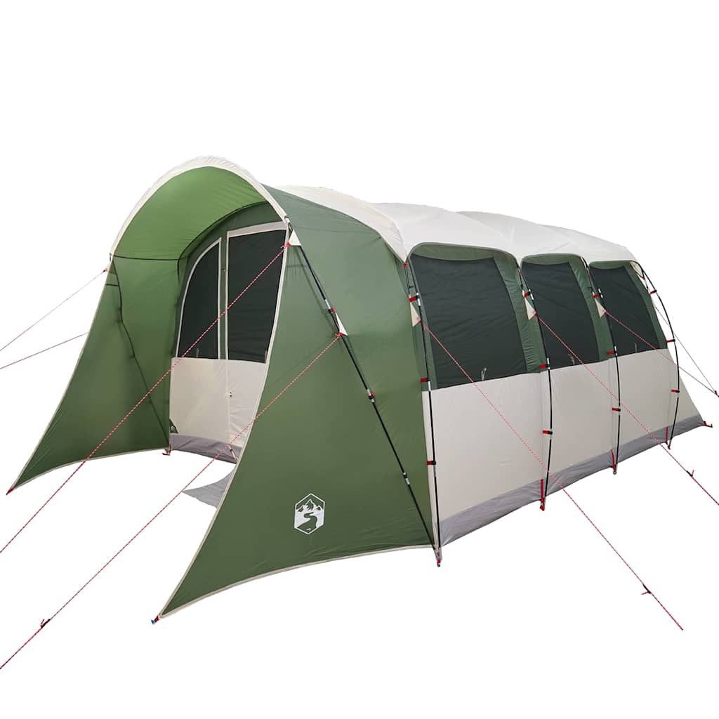 vidaXL Tunnelzelt Familienzelt mit Dach Grün und Weiß 576 x 325 x 213 cm, (1 tlg)