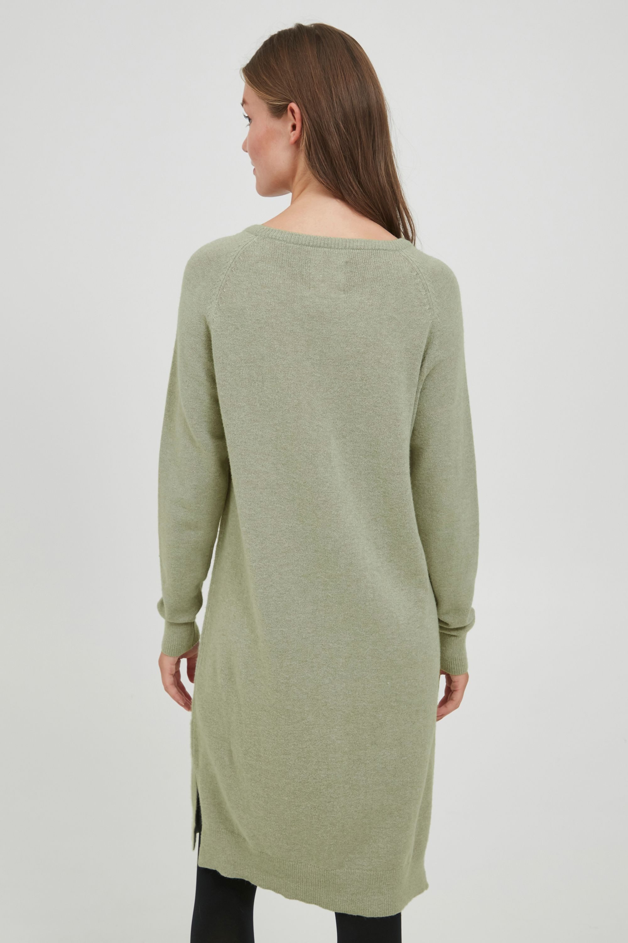 OXMO Strickkleid OXMareen Feinstrickkleid mit Rundhalsausschnitt