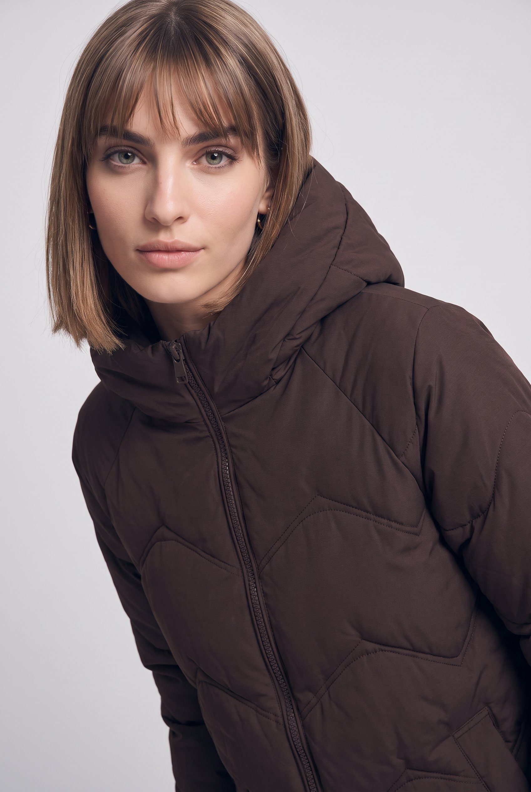 JDY Steppjacke JDYPOWER LONG HOOD PUFFER OTW HAB Kunstfaser