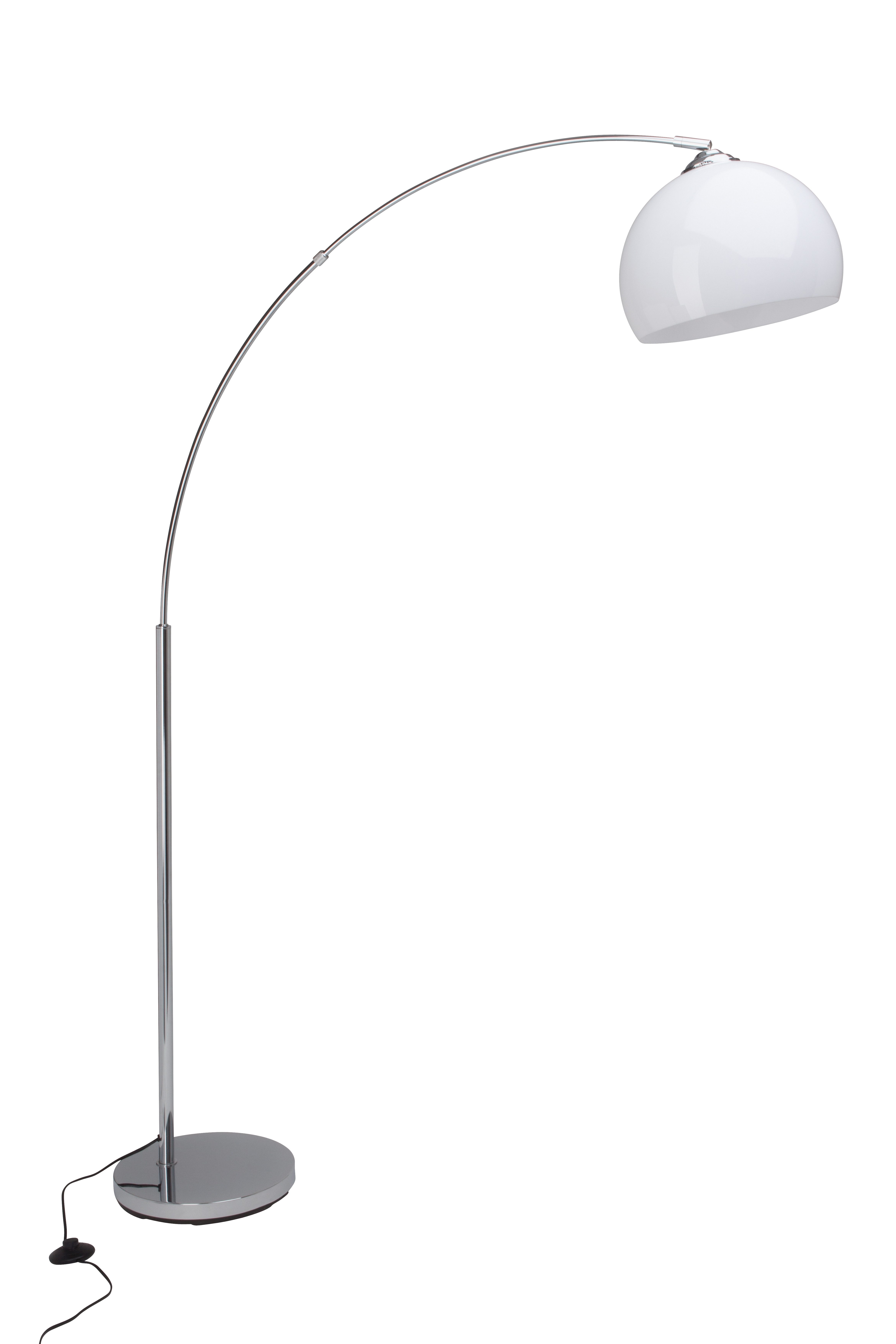 Brilliant Bogenlampe Vessa - Bogenstehleuchte, ohne Leuchtmittel, Stehlampe Wohnzimmer, H 166 cm, B 122 cm, E27-Fassung, Bogenleuchte