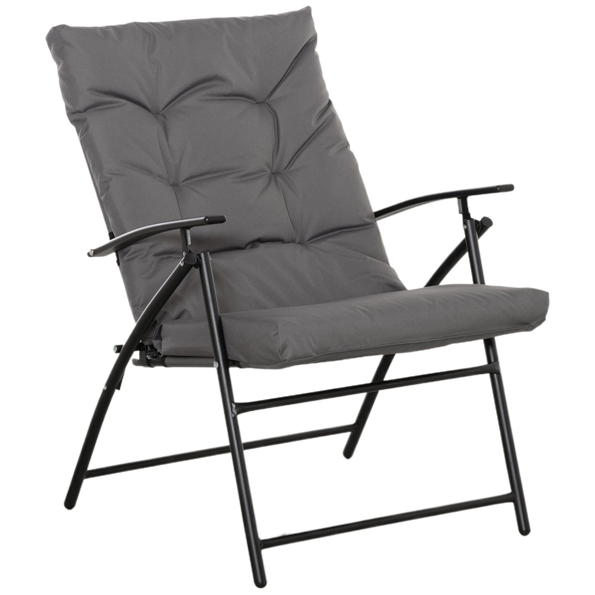 Outsunny Campingstuhl faltbarer Gartenstuhl mit Metallrahmen günstig online kaufen