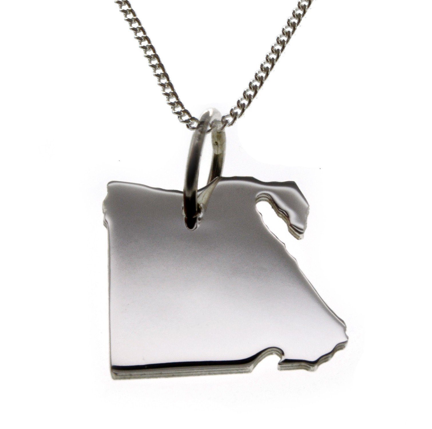 Kette mit Anhänger 50cm Halskette + Ägypten Anhänger in massiv 925 Silber