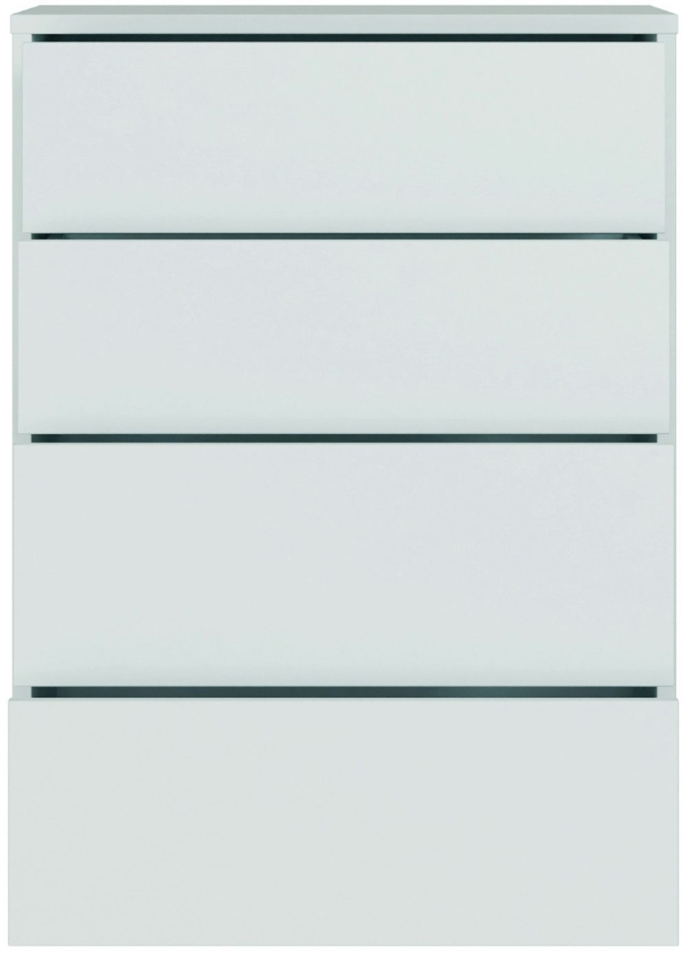 FORTE Kommode Alice Springs, Kommode 4 Schubkästen B/H/T 74,5/99,1/34,9 cm, Schubkästen mit Vollauszug, Grifflos, Push to open