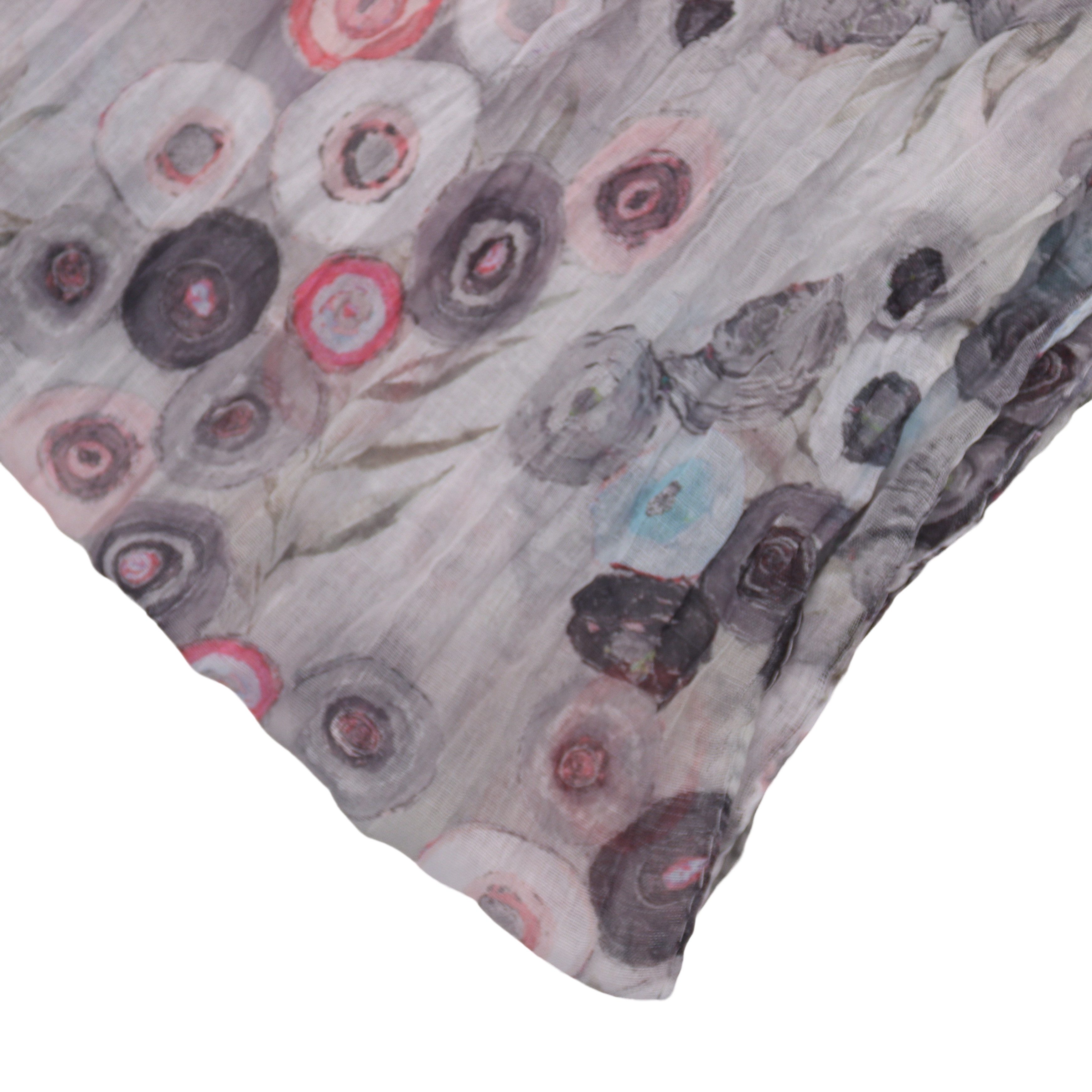 MIRROSI Loop Damen Schal mit Blümchen-Muster Weich, Schlauchschal, (zweimal um den Hals wickelbar, ca.45x75cm), Damen Halstuch ideal für Frühling, Sommer oder Herbst