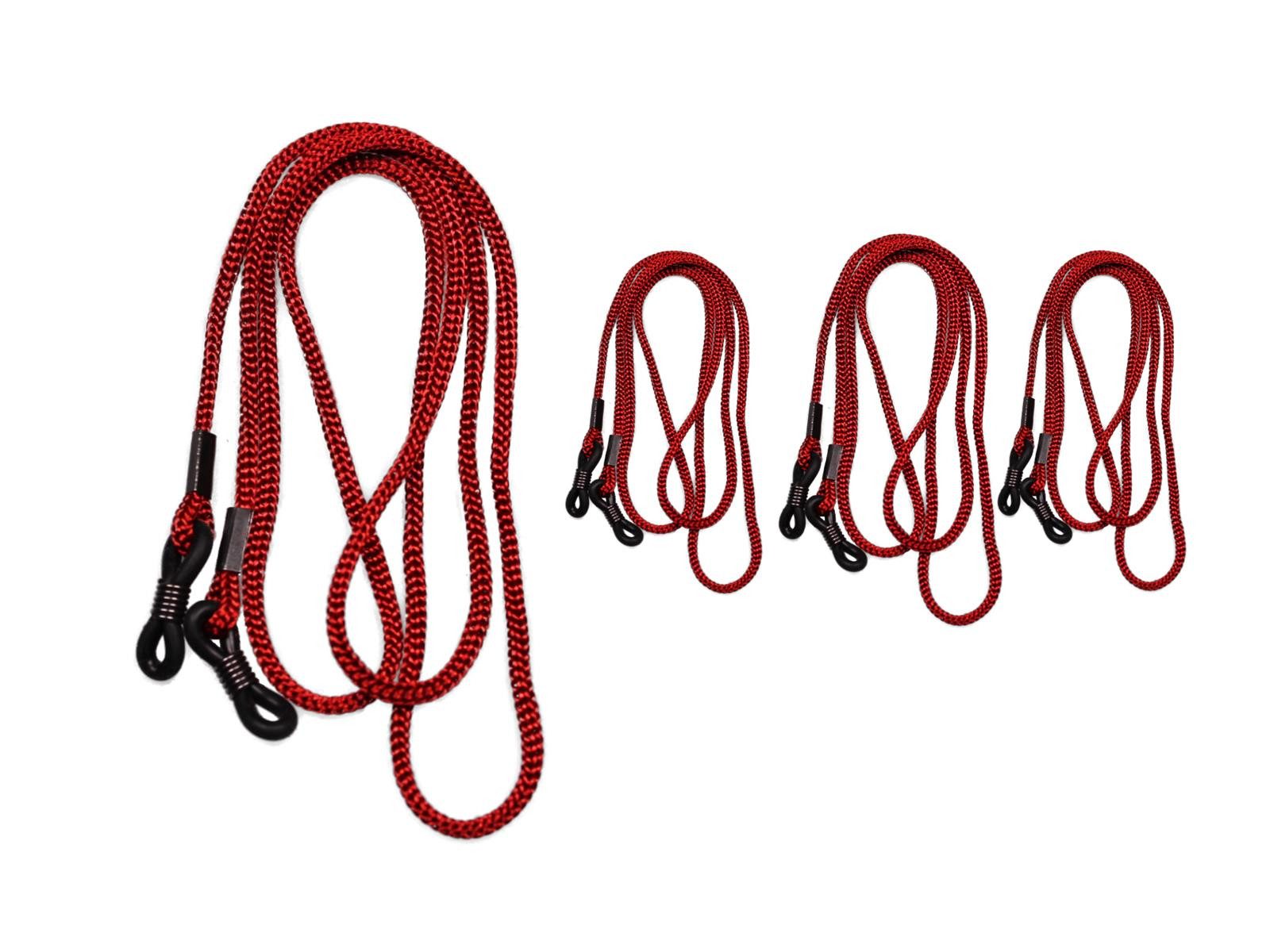 Brillenetui Brillenband 4er Set Hellrot
