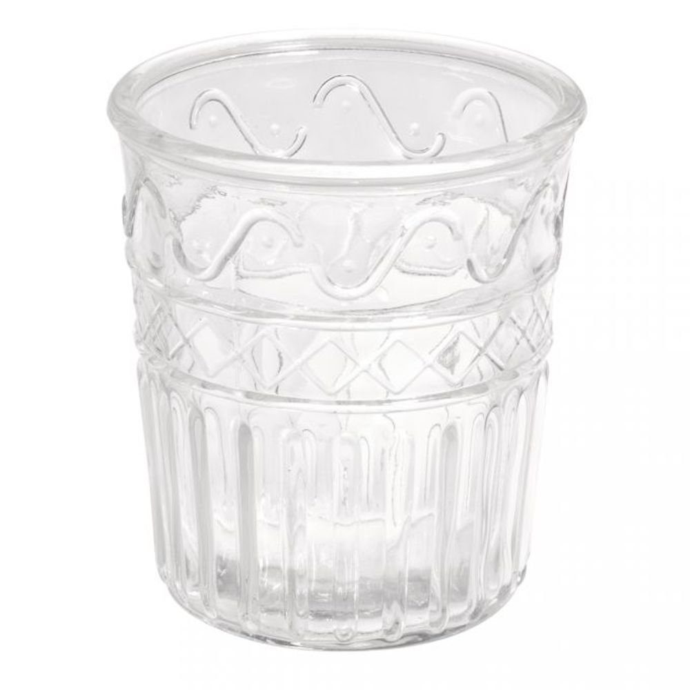 Rayher Deko-Glas Glas Vase, 13,5cm ø 15cm, Nostalgie