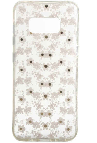 Incipio Handyhülle »Incipio Design Glam Cover Blissful Blossom Hard-Case Schutz-Hülle Tasche für Samsung Galaxy S8« Samsung Galaxy S8 14,73 cm (5,8 Zoll), Farbe Klar mit Blumen Motiv