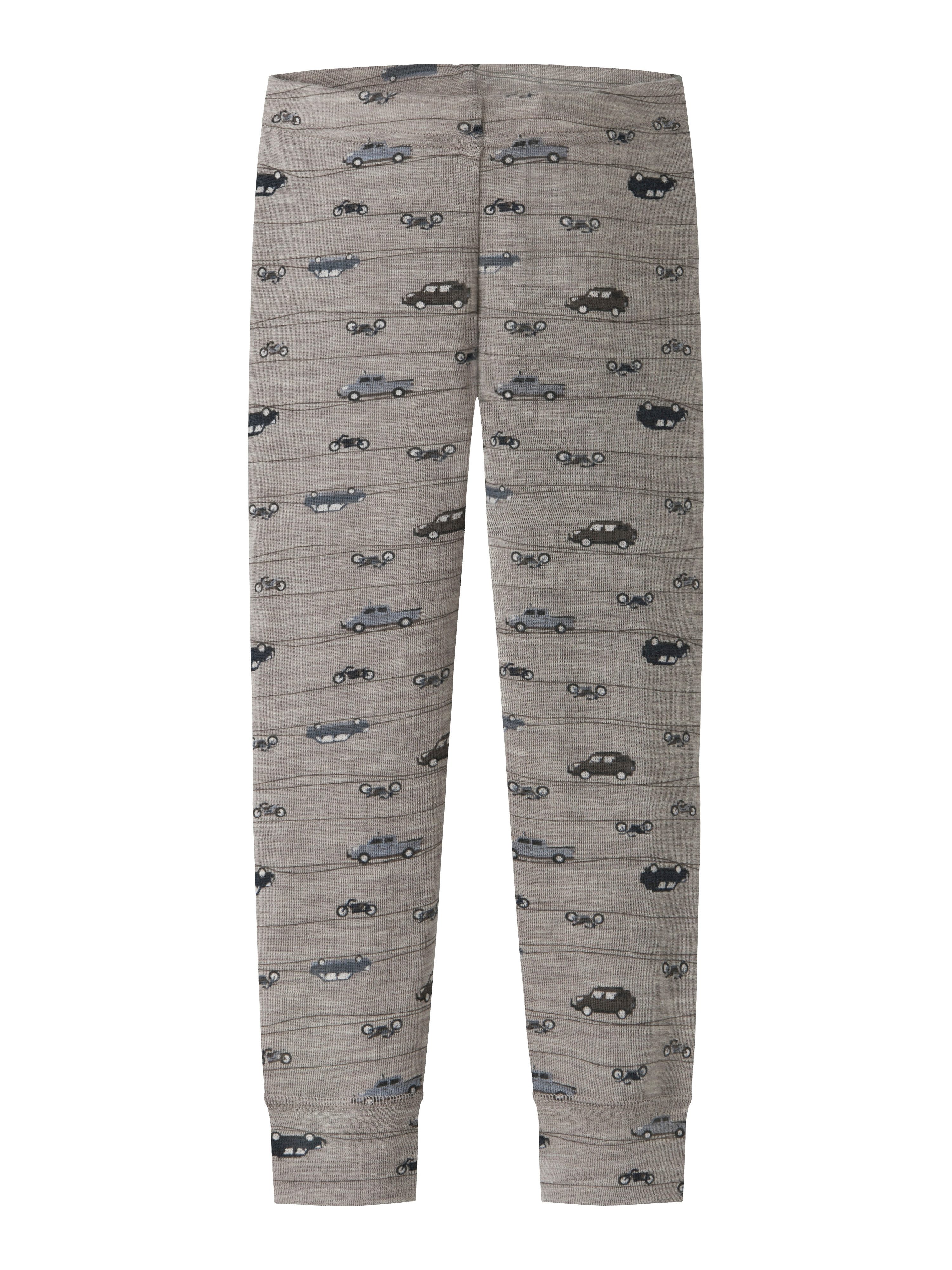 Name It Leggings NMMWANG WOOL RIB LONGJOHN AOP NOOS aus reiner Merinowolle, weich und wärmend