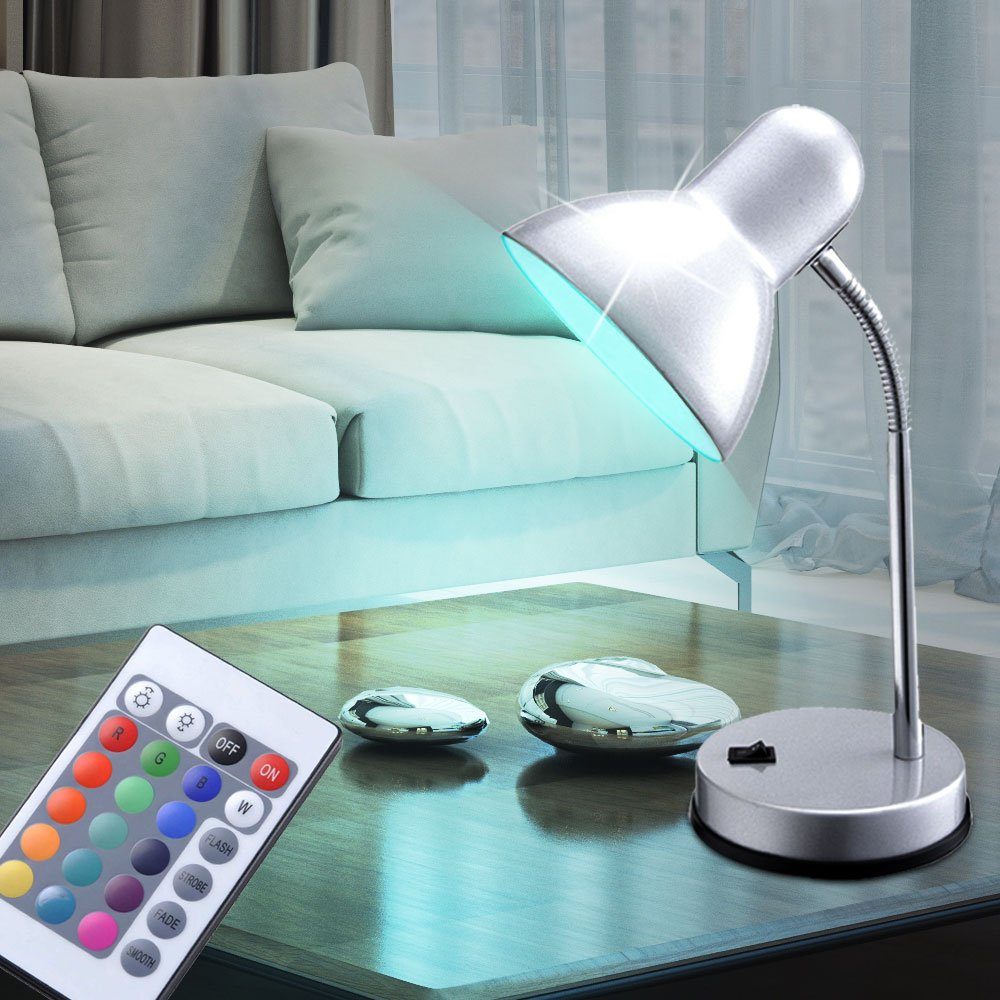 LED Flexo Tisch Leuchte RGB Farbwechsel Fernbedienung Schlaf Zimmer Lese Lampe 