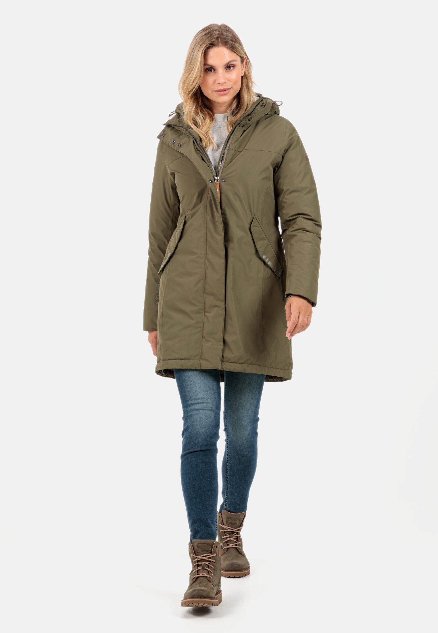 camel active Funktionsjacke aus recyceltem Polyester Langarm Kapuze Reflektierende Details