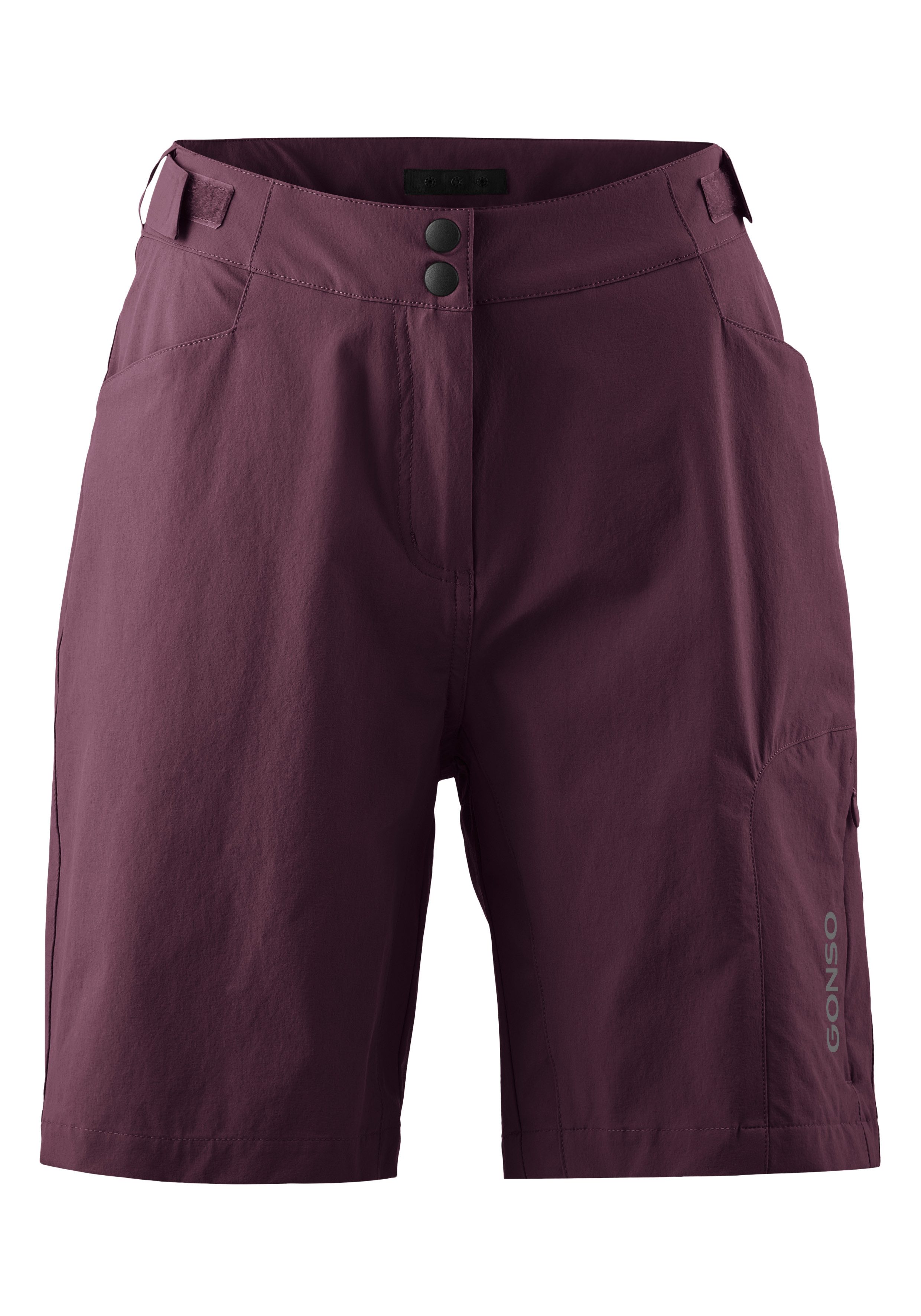 Gonso Fahrradhose Adventure Shorts W Damen Radhose mit einknöpfbarer Radunterhose mit Sitzpolster