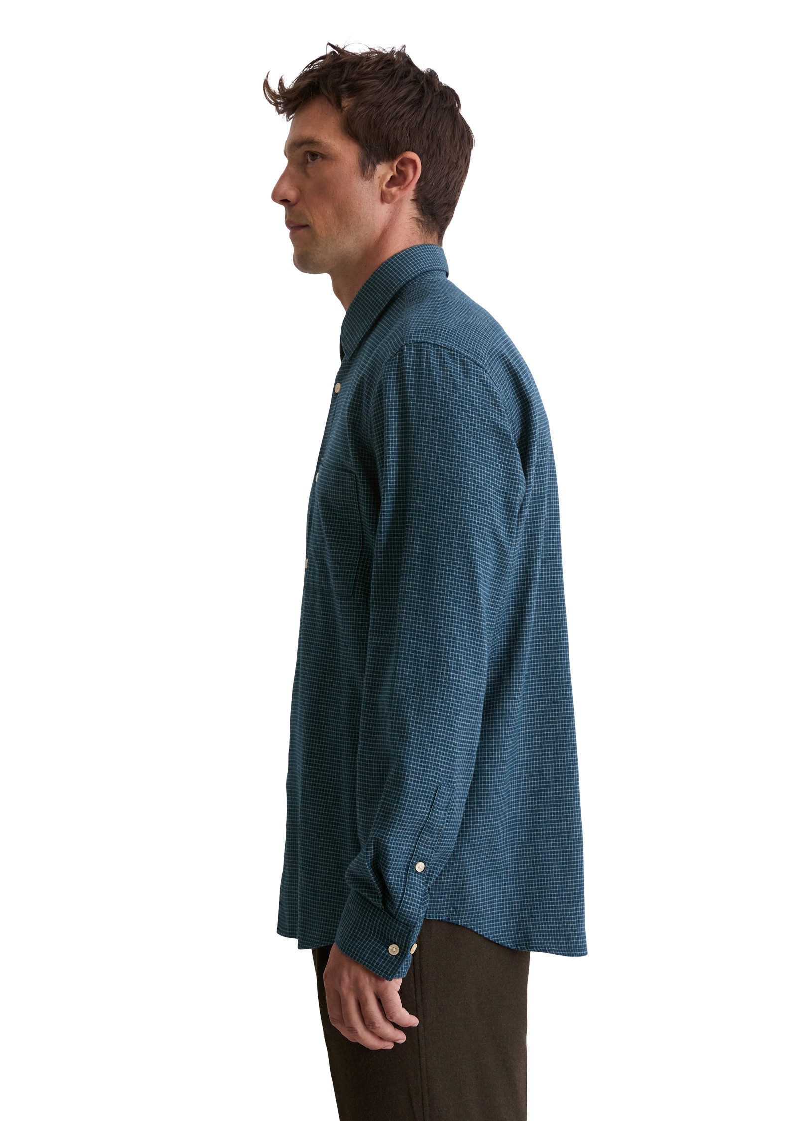 Marc O'Polo Langarmhemd aus leichtem Bio-Baumwoll-Flanell günstig online kaufen