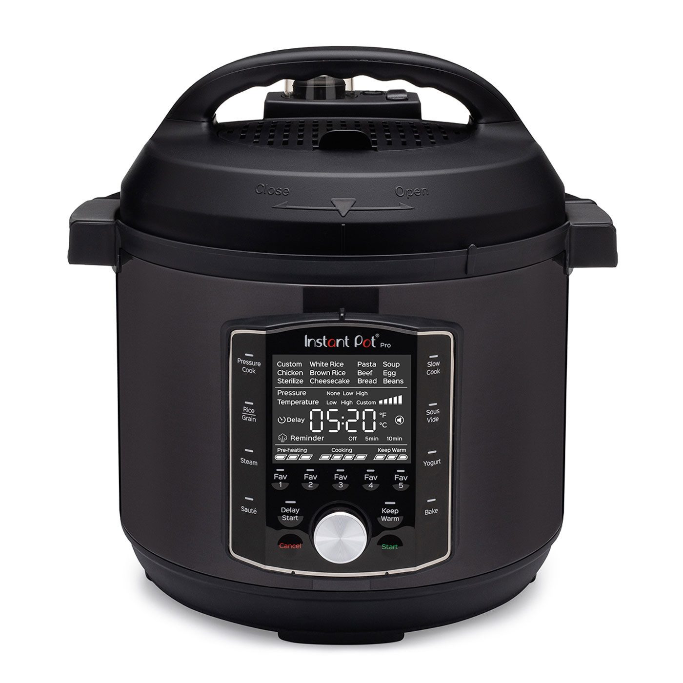 Instant Pot Multikocher Pro 10-in-1 Slow Cooker Schongarer mit 5 Favoriten-Tasten, 1400 W, 7.6 l Schüssel, Innentopf geeignet für alle Herdplatten und backofenfest bis 232°C