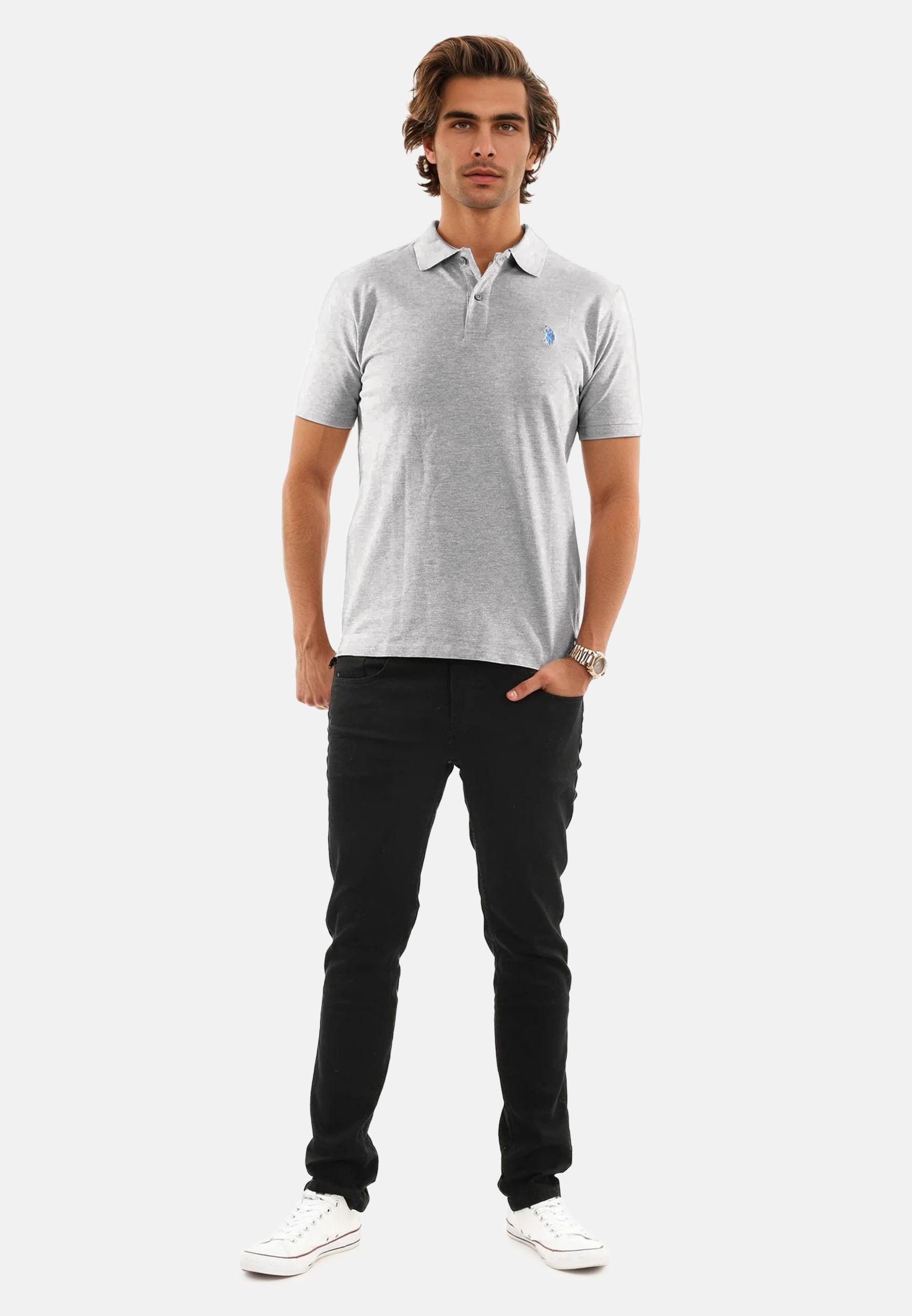 U.S. Polo Assn. Poloshirt USArrchie – Herren Classic Fit kurzarm mit Logo-Stickerei Mit Flachstrick-Kragen, Knopfleiste und elastischer Baumwollmischung