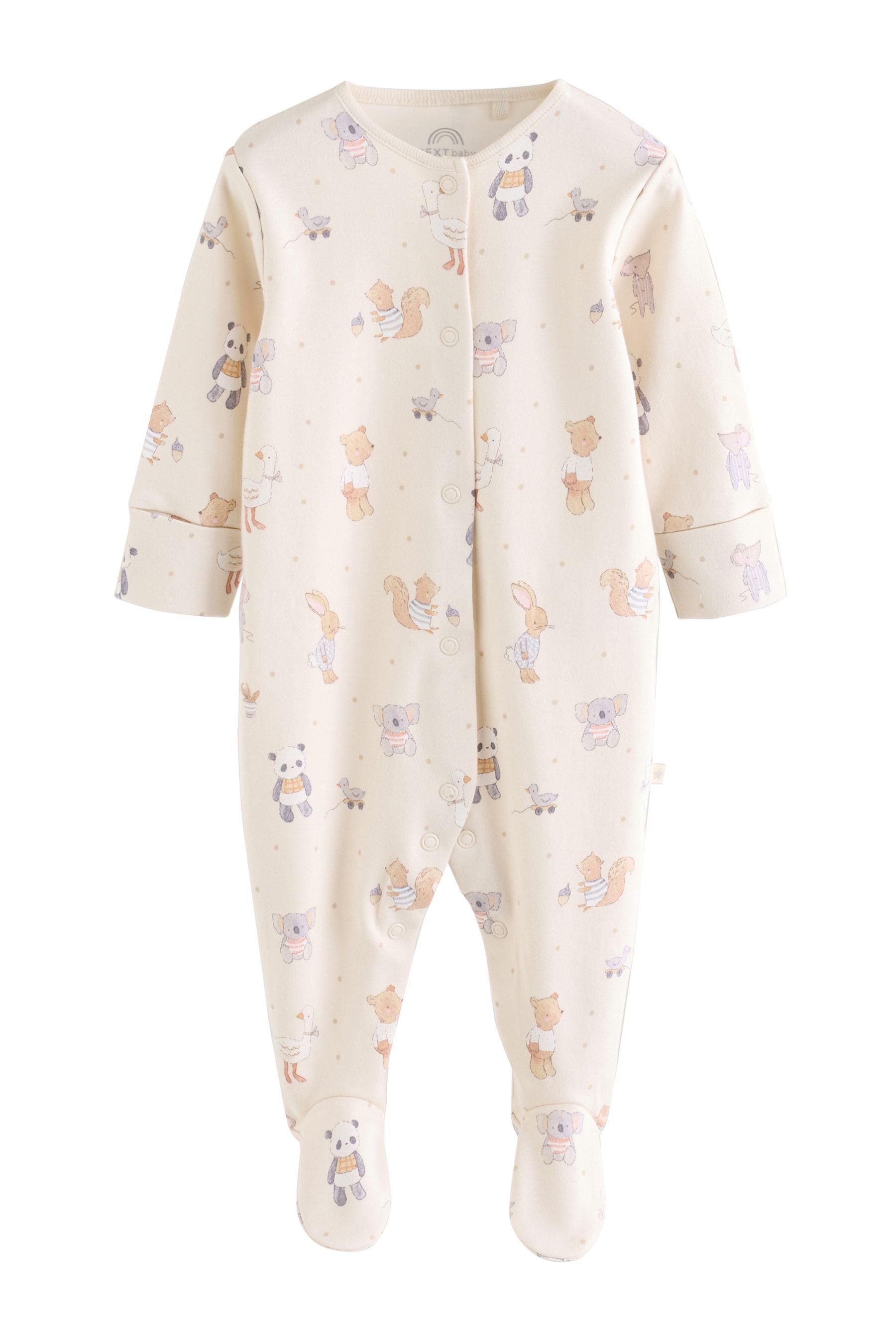 Next Schlafoverall Gerippte Babyschlafanzüge, 3er-Pack (3-tlg)