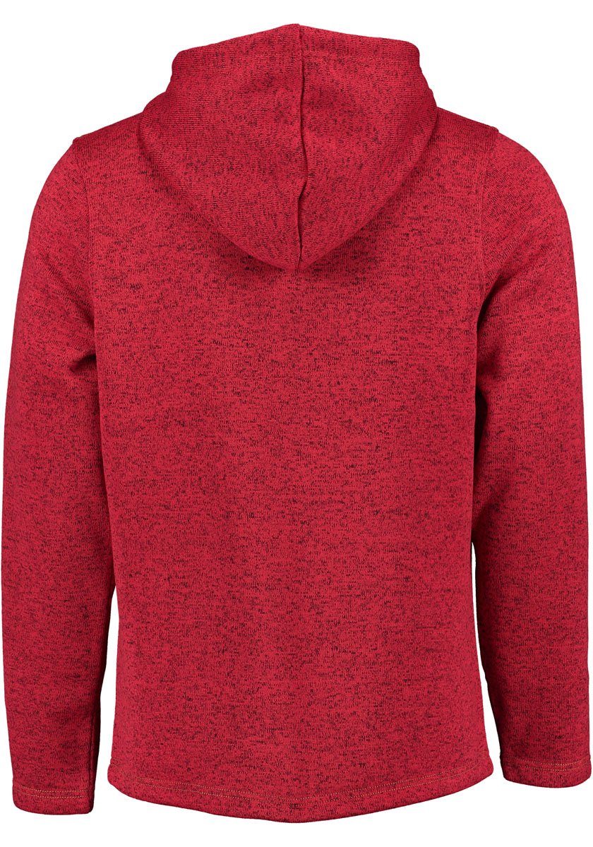 Tom Collins Strickfleecejacke Vazabi Herren Kapuzenjacke mit Hirsch-Sticker günstig online kaufen