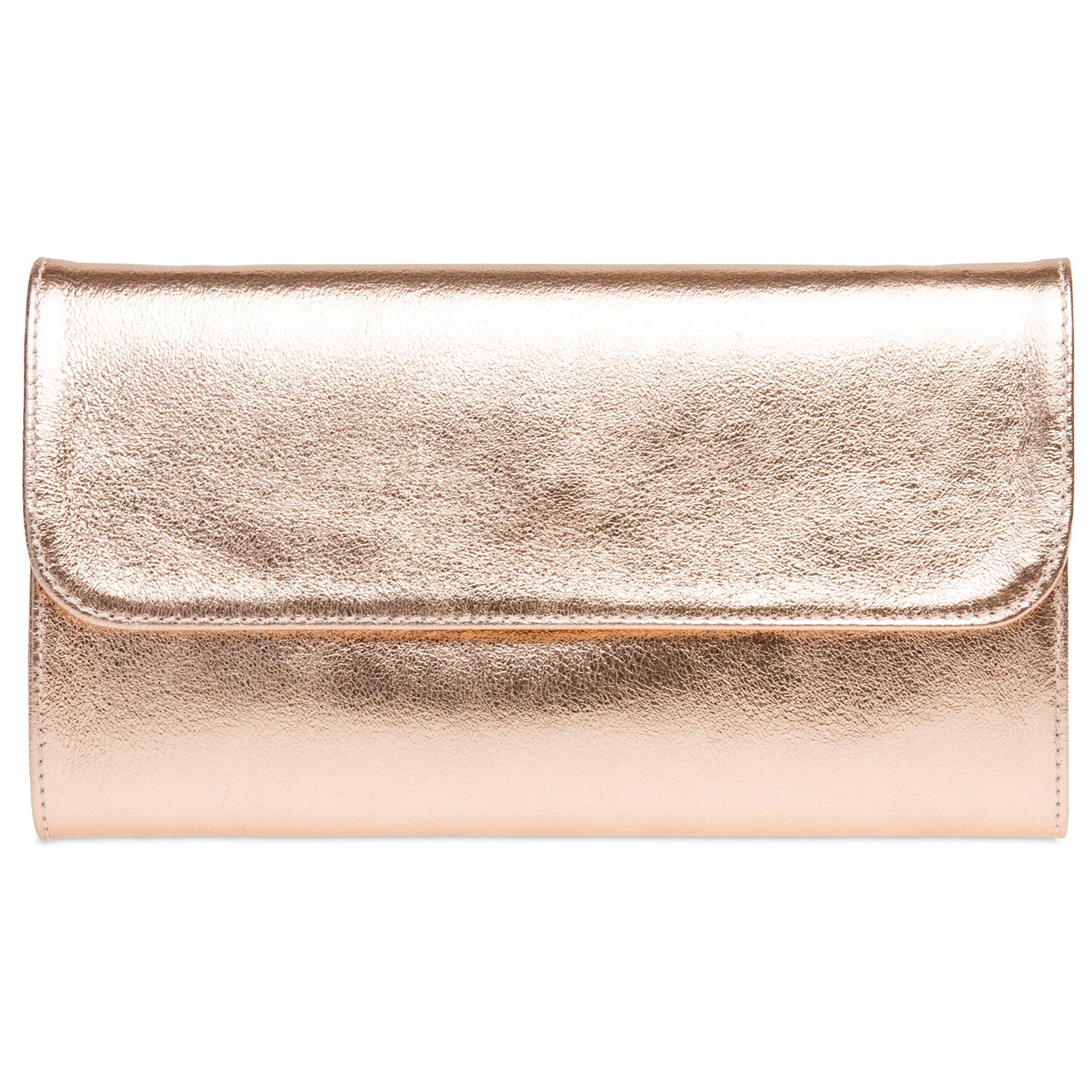 Caspar Clutch Abendtasche Metallic Leder Damen günstig online kaufen