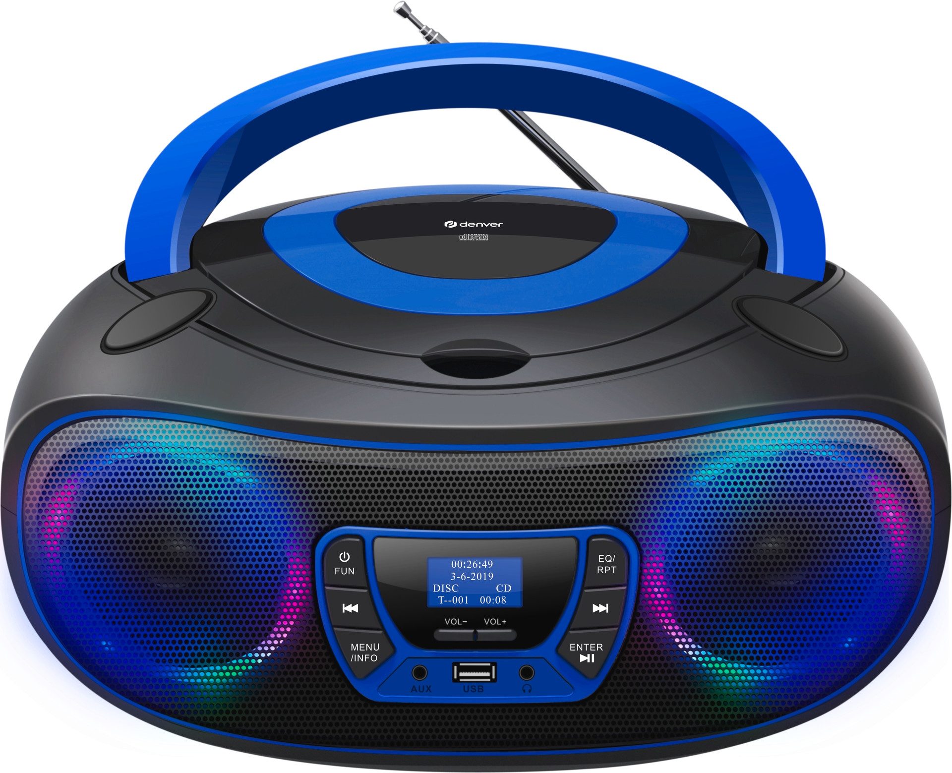 Denver DAB+ Boombox Mit DAB+/FM-Radio, Bluetooth-Funktion,pink Digitalradio (DAB)
