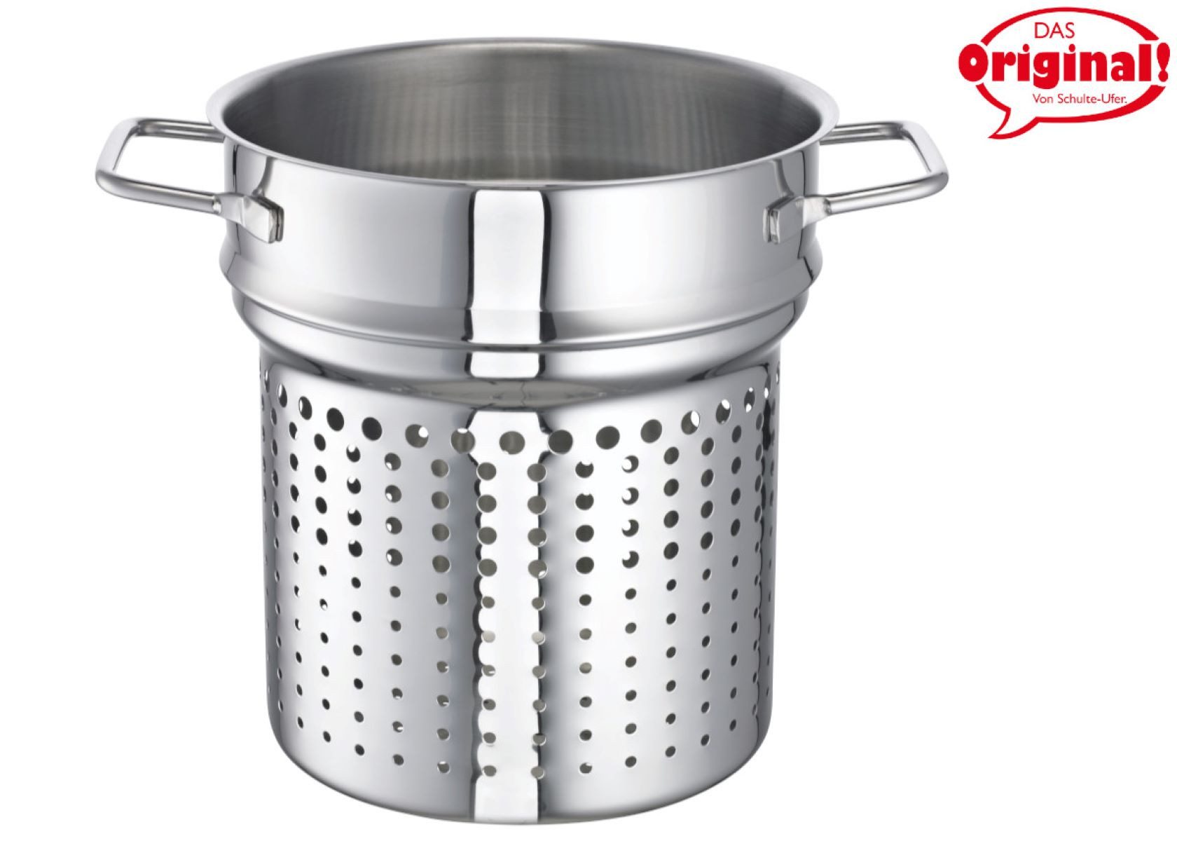 SCHULTE-UFER Kochtopf Schulte-Ufer Spaghettitopf WEGA, Ø 20 cm, 5 Liter, Edelstahl, Edelstahl