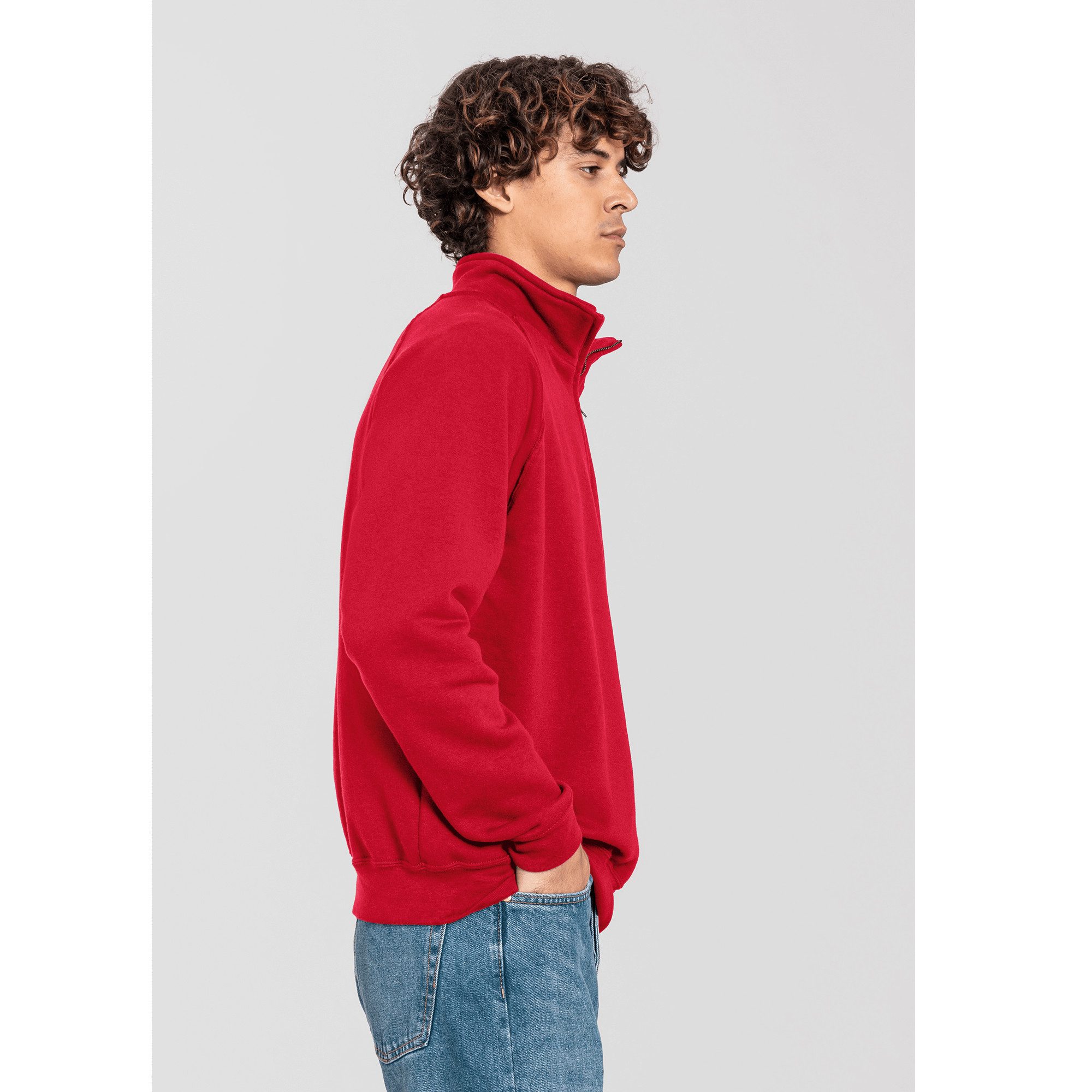 Fruit of the Loom Sweatshirt Iconic Premium Zip Neck Sweat